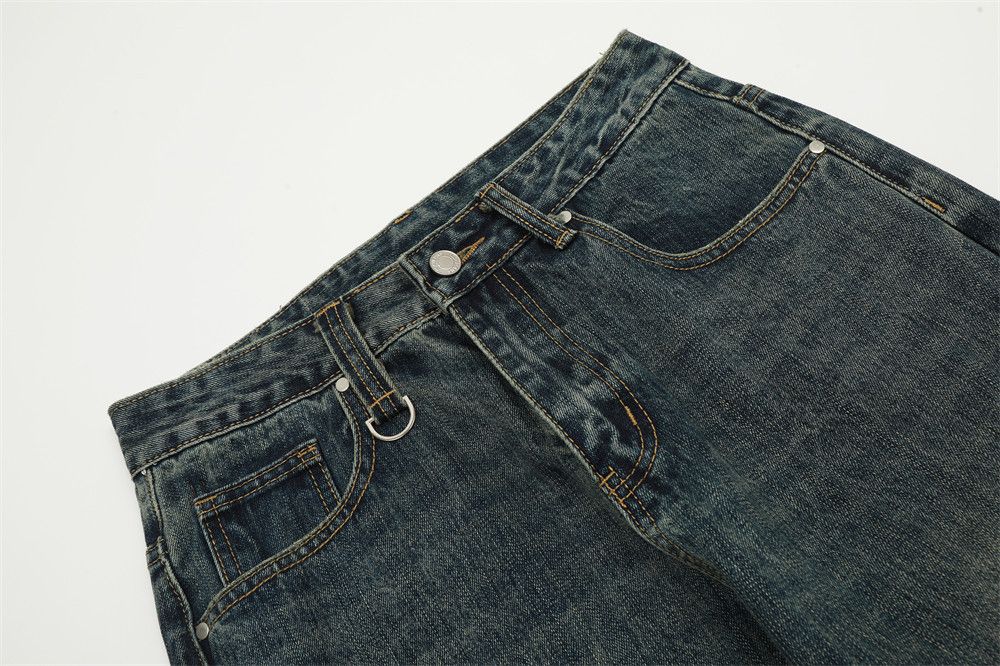 Jean Men's high street fashion punk distressed washed jeans Size US 32 / EU 48 - 3 Thumbnail