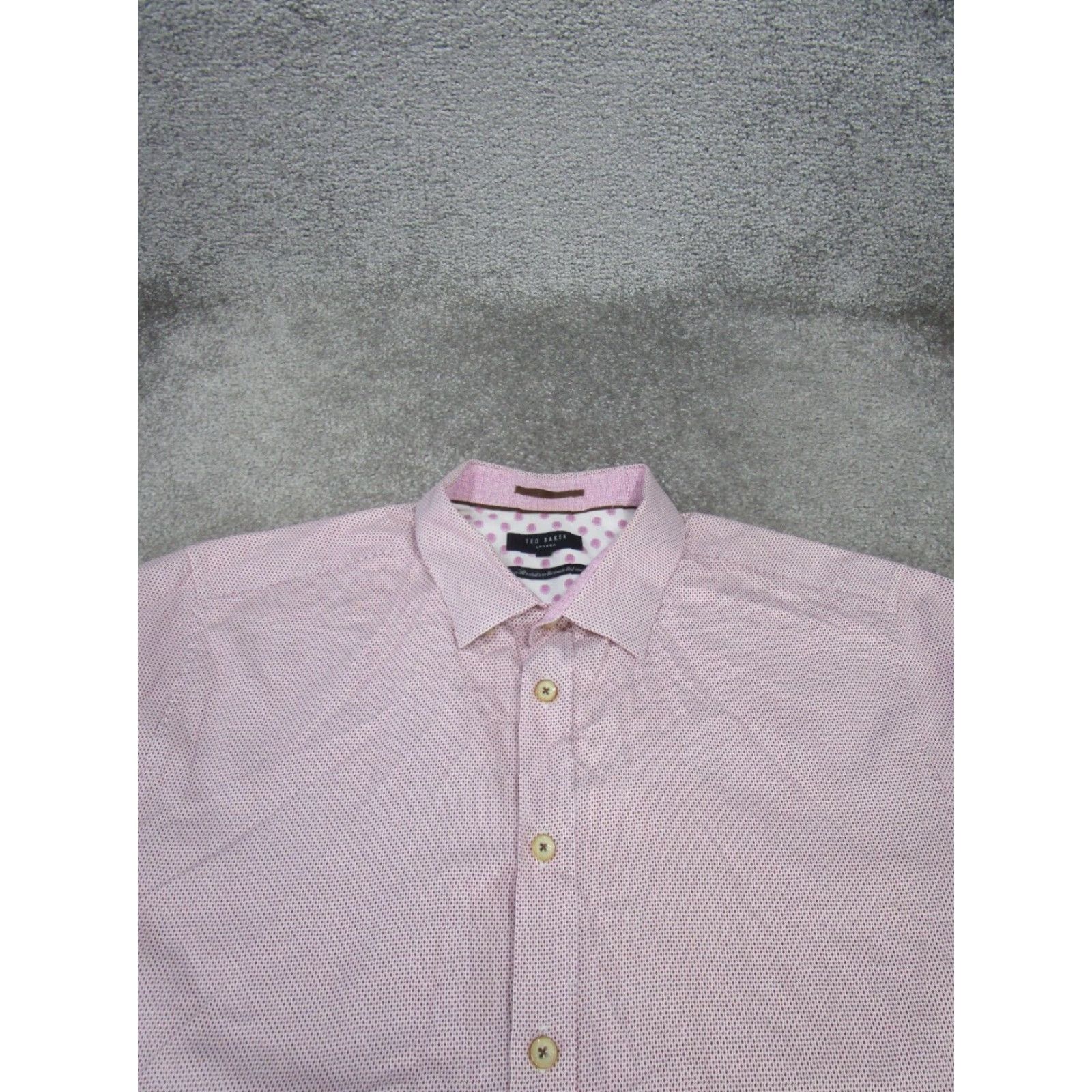 Ted Baker VINTAGE Ted Baker Shirt Mens Button-Up Short Sleeve 2XL Pink Cotton Regular MENS Shirt 2XL Pink Ted Baker Button-Up Short Sleeve Size US XXL / EU 58 / 5 - 2 Thumbnail