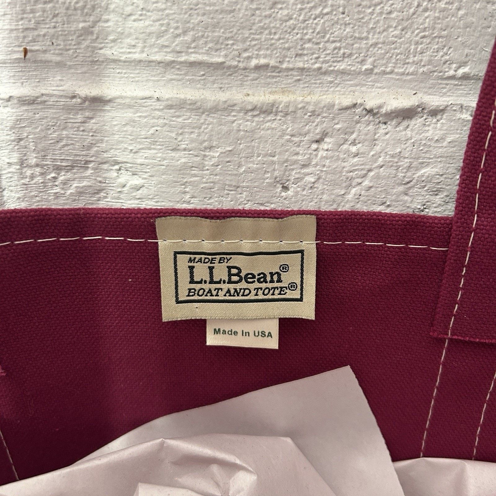 L.L. Bean L.L. Bean Two-Tone Boat & Tote Bag “Magenta Black” Size ONE SIZE - 10 Thumbnail