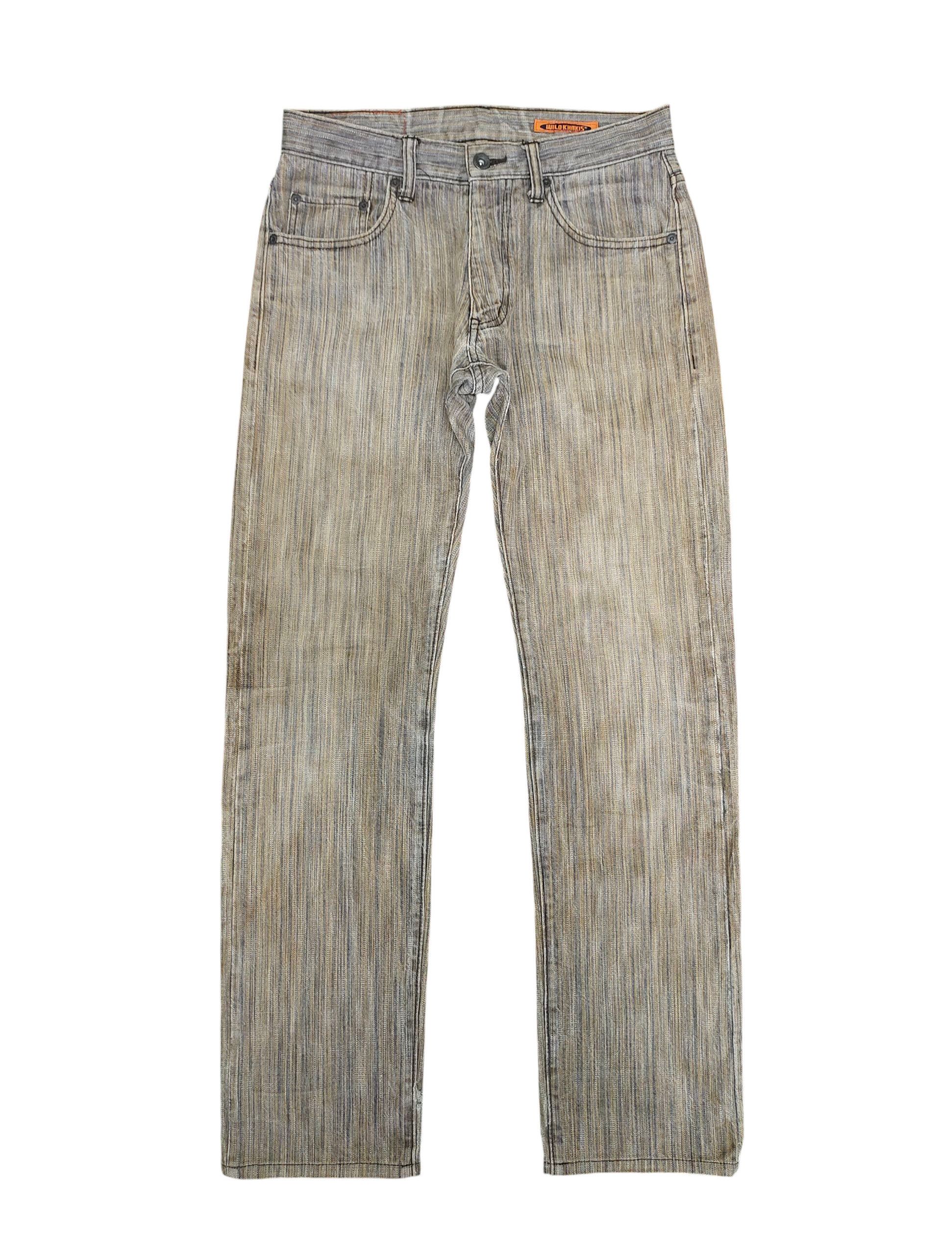 Comme des Garcons × Undercover Japanase Brand Wild Khakis Jeans - Rusty Striped Denim Size US 30 / EU 46 - 1 Thumbnail