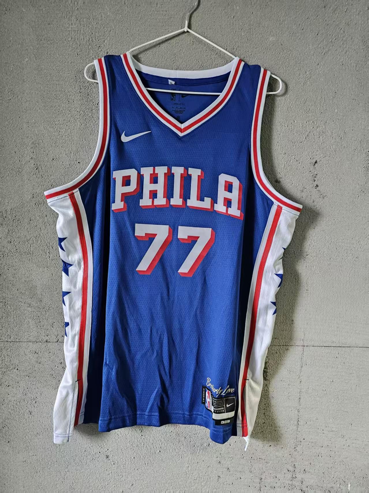 NBA Philadelphia 76ers #77 Edgecombe Jr Jersey Size US XL / EU 56 / 4 - 1 Thumbnail