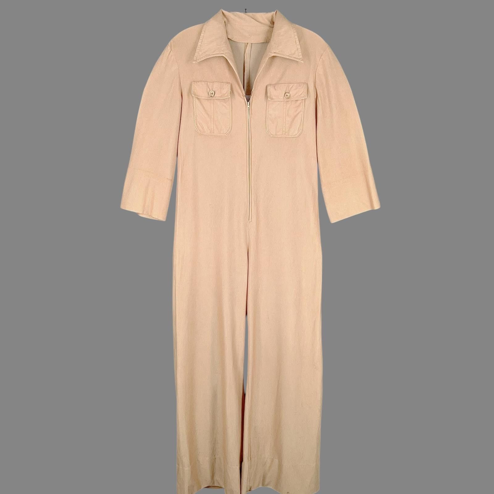 Designer Vintage Jumpsuit Utility Leisure 60 70s Disco L Size ONE SIZE - 2 Thumbnail