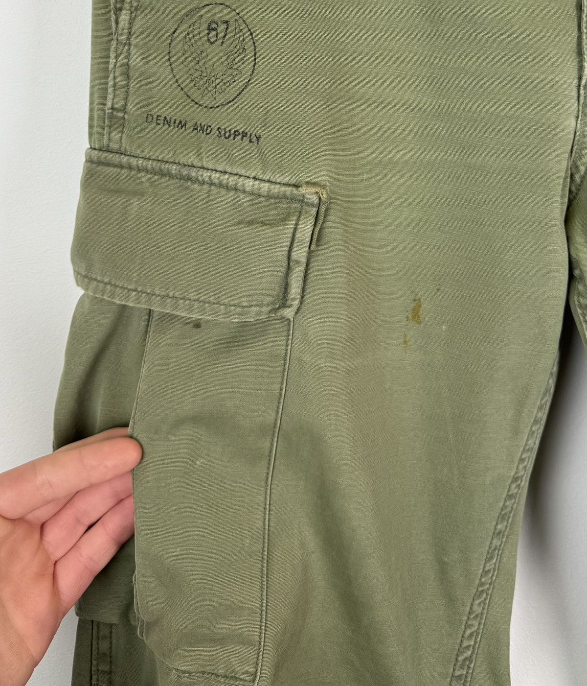 Denim & Supply Ralph Lauren Denim & Supply Ralph Lauren Cargo Pants Khaki Green US Army Size US 33 - 3 Thumbnail