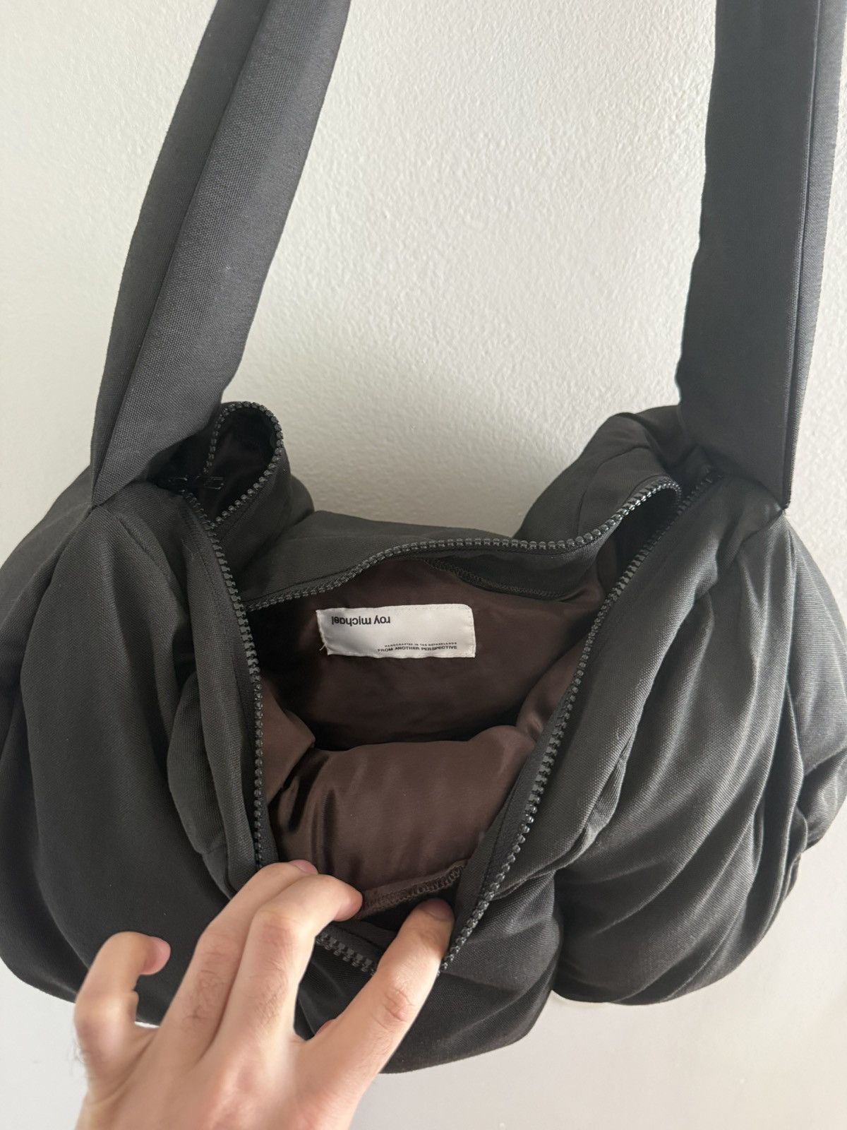 Other Roy Michael Padded Puffer Satin-Lined Duffel Bag Black Yeezy Size ONE SIZE - 14 Thumbnail