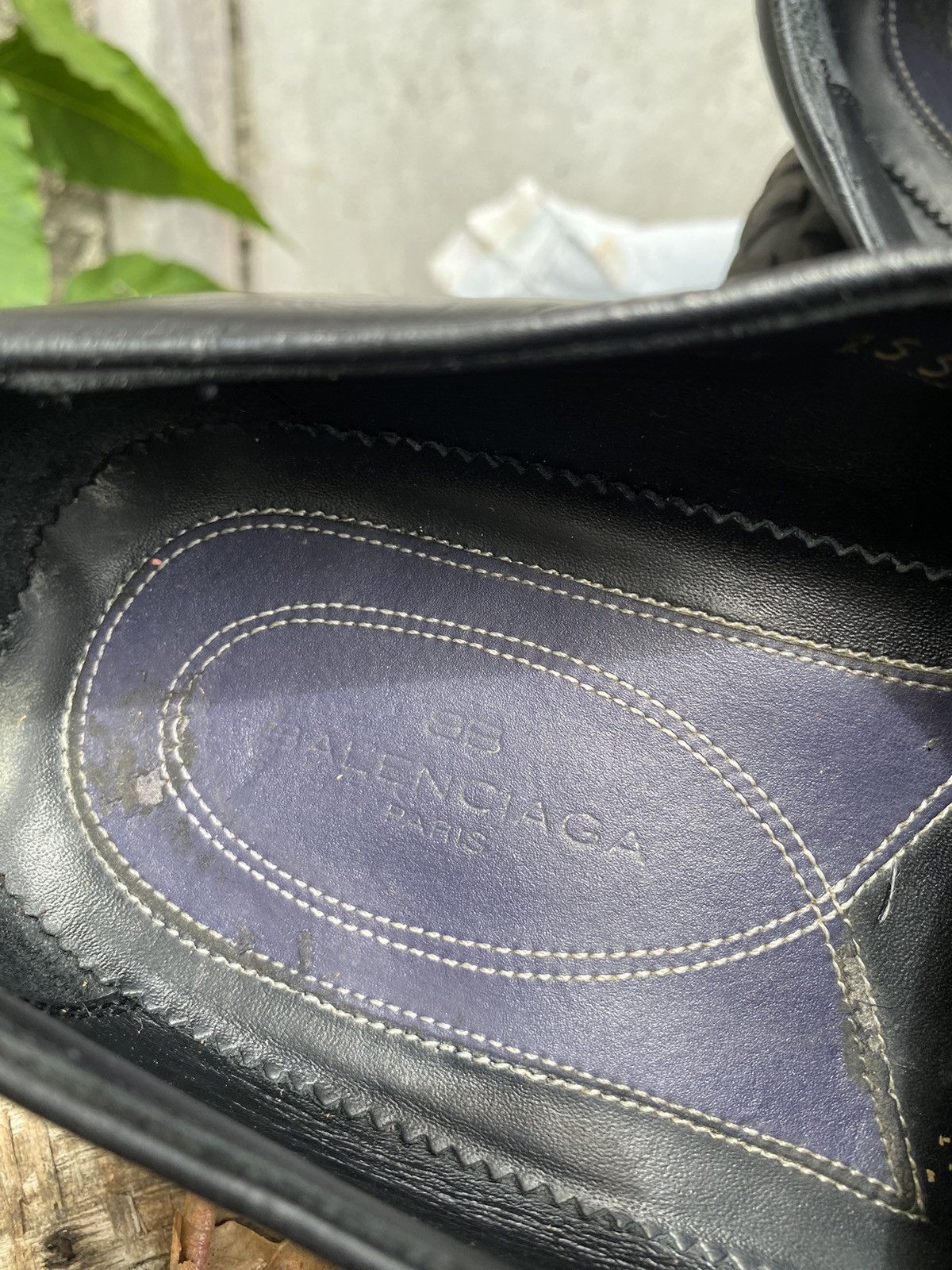 Balenciaga Vintage Balenciaga BB Logo Leather Loafers Black Dress Shoes Size US 8 / EU 41 - 7 Thumbnail