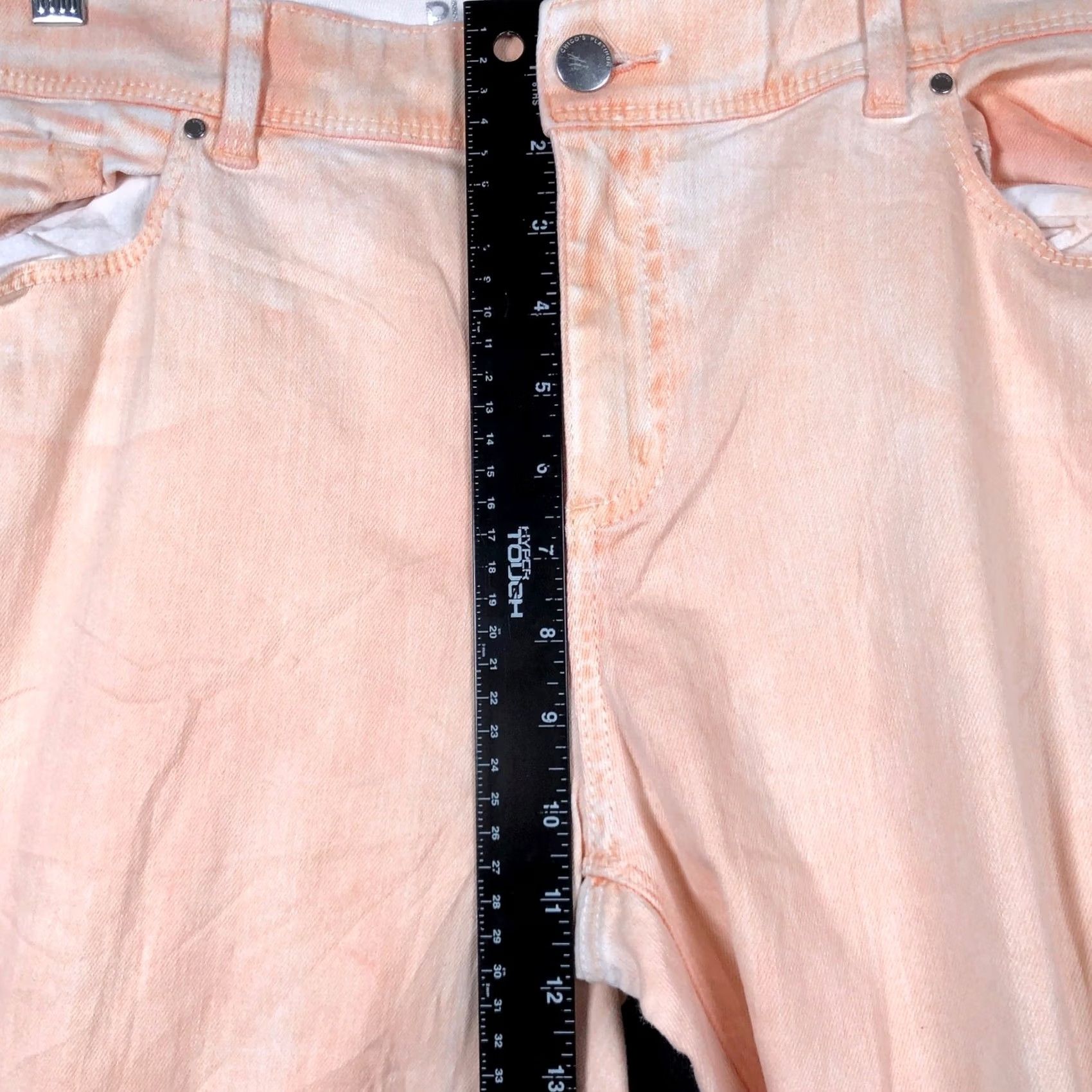 Vintage Chicos Womens Jeans Regular Stretch Platinum Peach High Rise Straight Leg 2 Jeans Womens Size 24" / US 00 / IT 34 - 7 Thumbnail