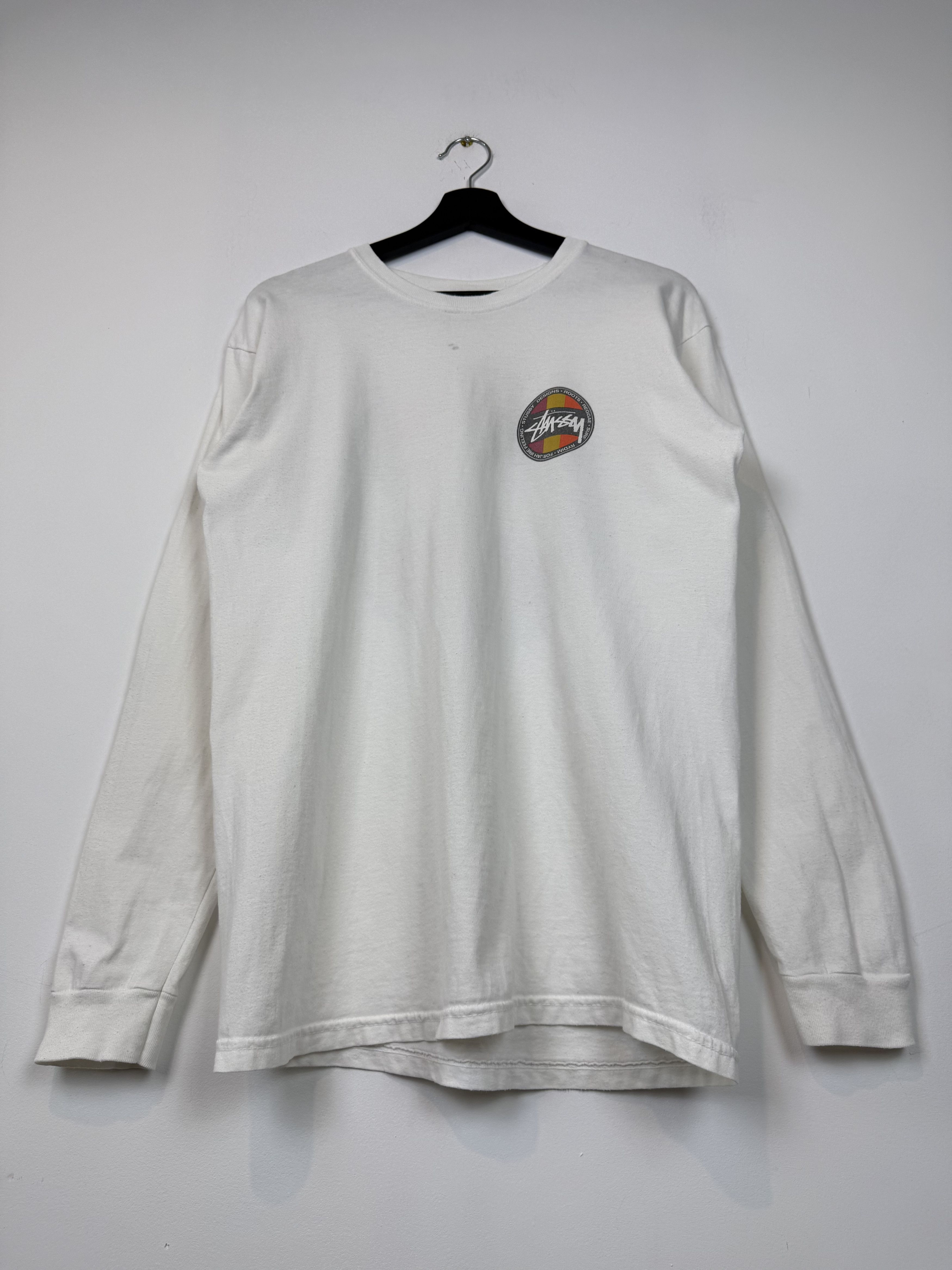 Stussy Stussy Classic Dot Pigment Dyed Long Sleeve White Size M Size US M / EU 48-50 / 2 - 5 Thumbnail