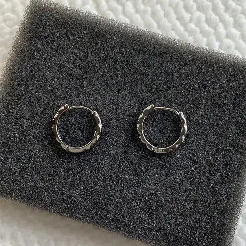 Other Titanium Steel Hoop Earrings for Men Women,Punk Hip Hop Size ONE SIZE - 2 Thumbnail