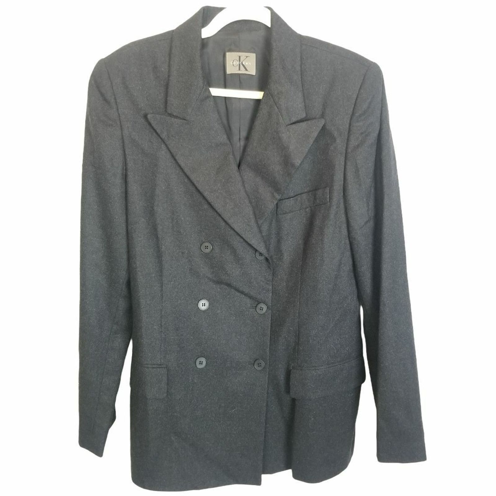 Calvin Klein Vintage Calvin Klein Womens Wool Cashmere Blazer Academia 14 Size XL / US 12-14 / IT 48-50 - 1 Thumbnail