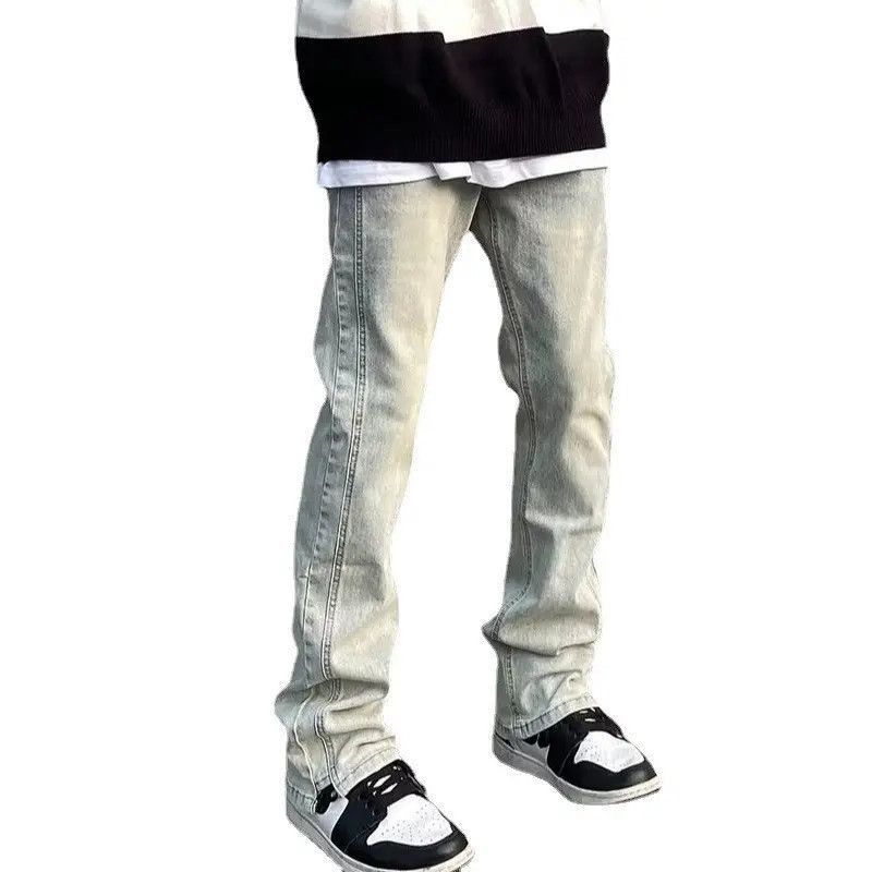 Japanese Brand Straight tube micro flared high street jeans Size US 32 / EU 48 - 4 Thumbnail