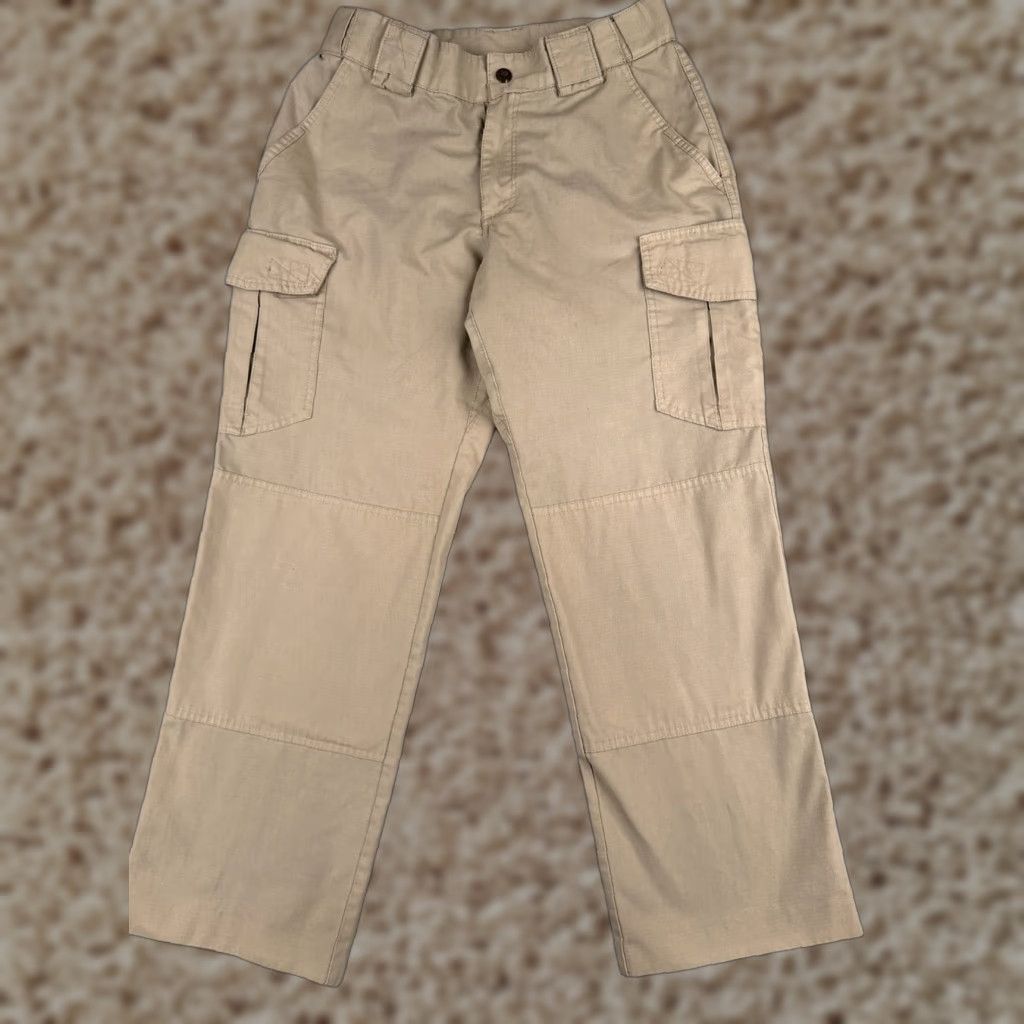 Vintage Tact Squad Cargo Pants Mens 30 Beige Cotton Blend Straight Leg 5-Pocket Workwear Size US 30 / EU 46 - 1 Thumbnail