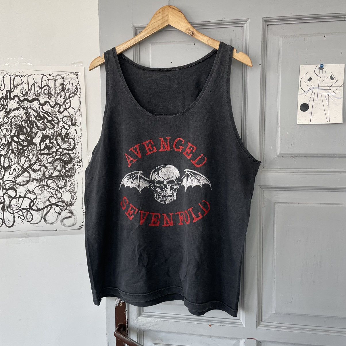 Band Tees × Vintage 2000s Avenged Sevenfold Skull Bootleg T Shirt Size M Size US L / EU 52-54 / 3 - 2 Thumbnail