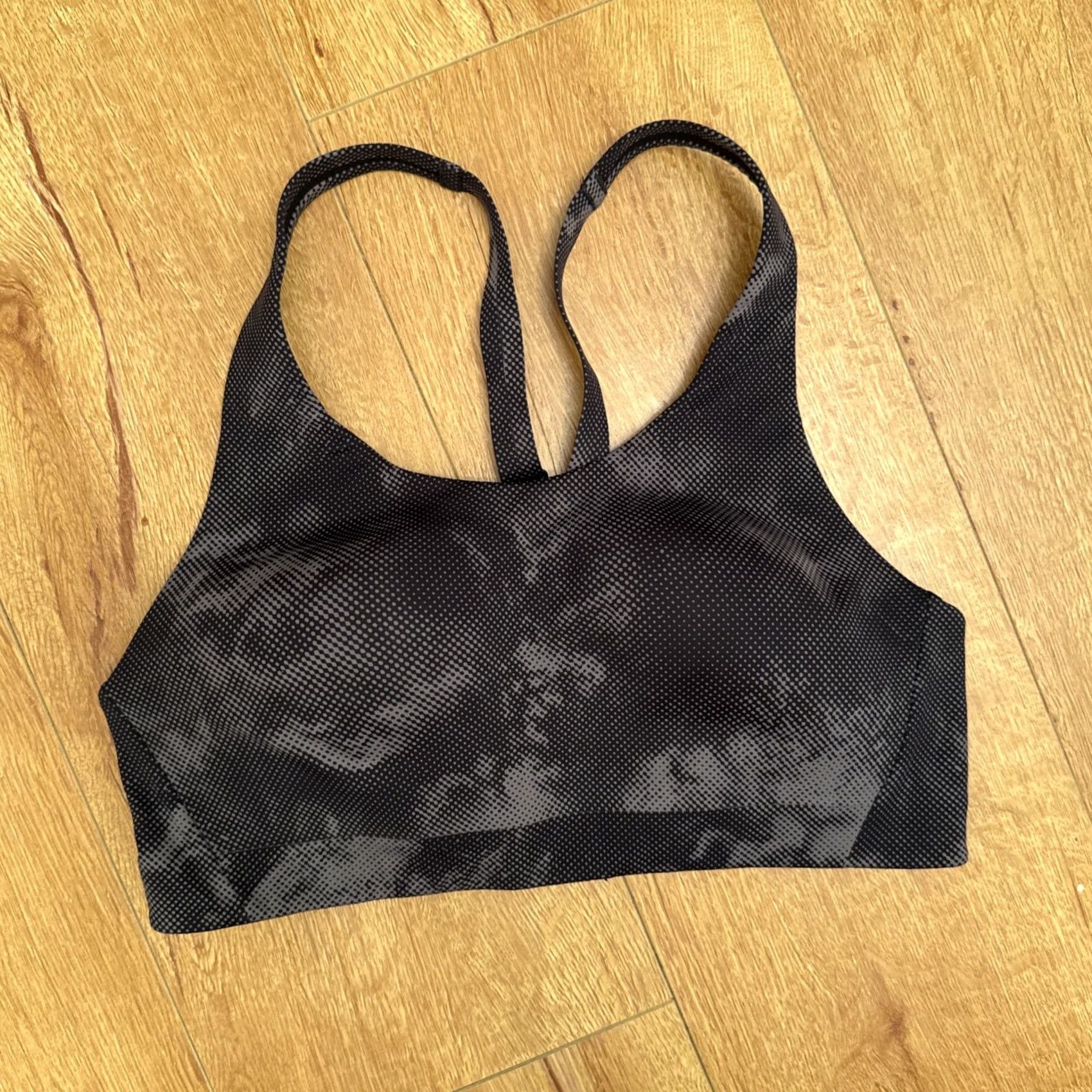 Athleta Athleta Sports Bra Womens 34C Black Gray Printed Advance Mold Cup Activewear Size ONE SIZE - 7 Thumbnail
