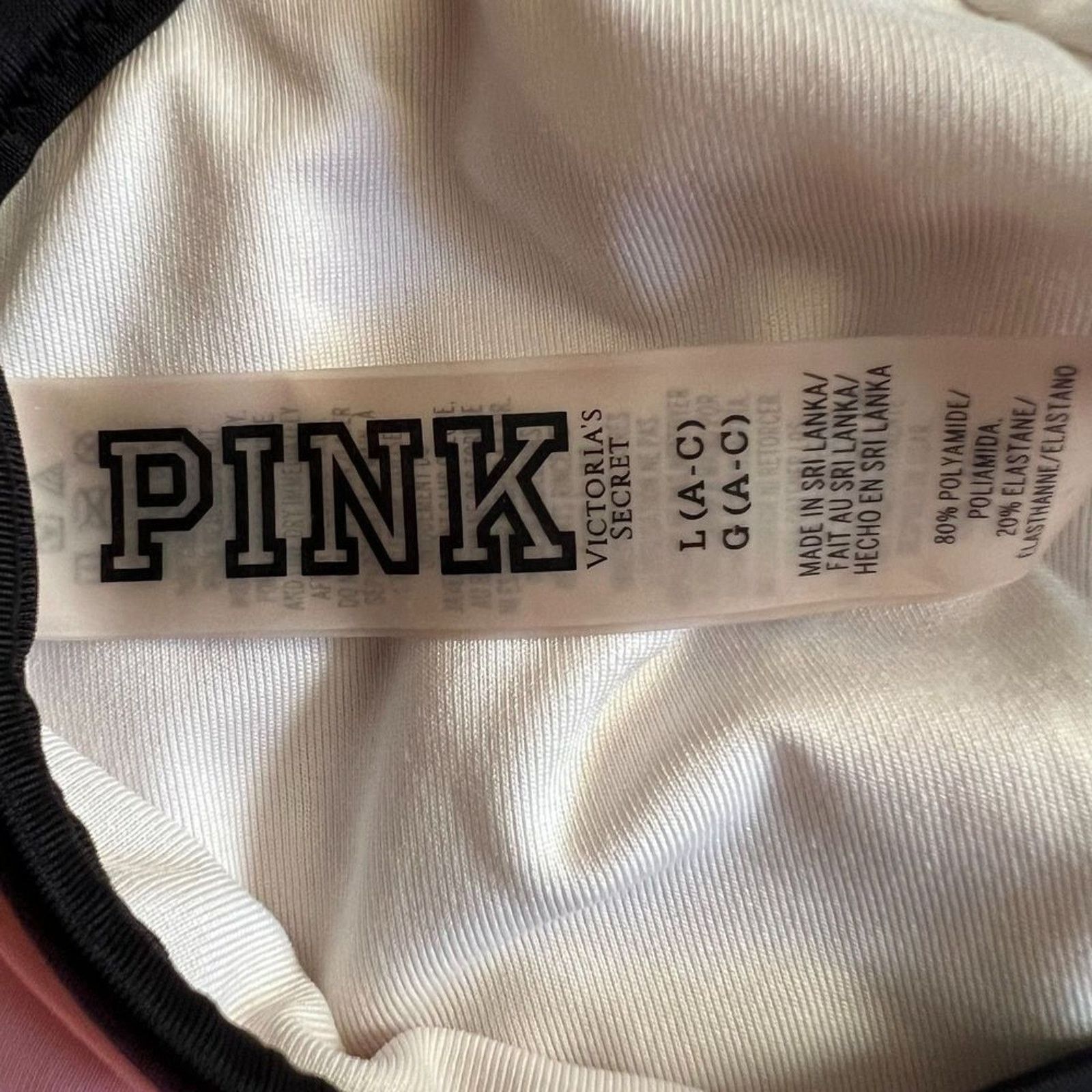 Victoria's Secret VICTORIA'S SECRET PINK Pink/Green Color Block Swim Top, L Size ONE SIZE - 7 Thumbnail