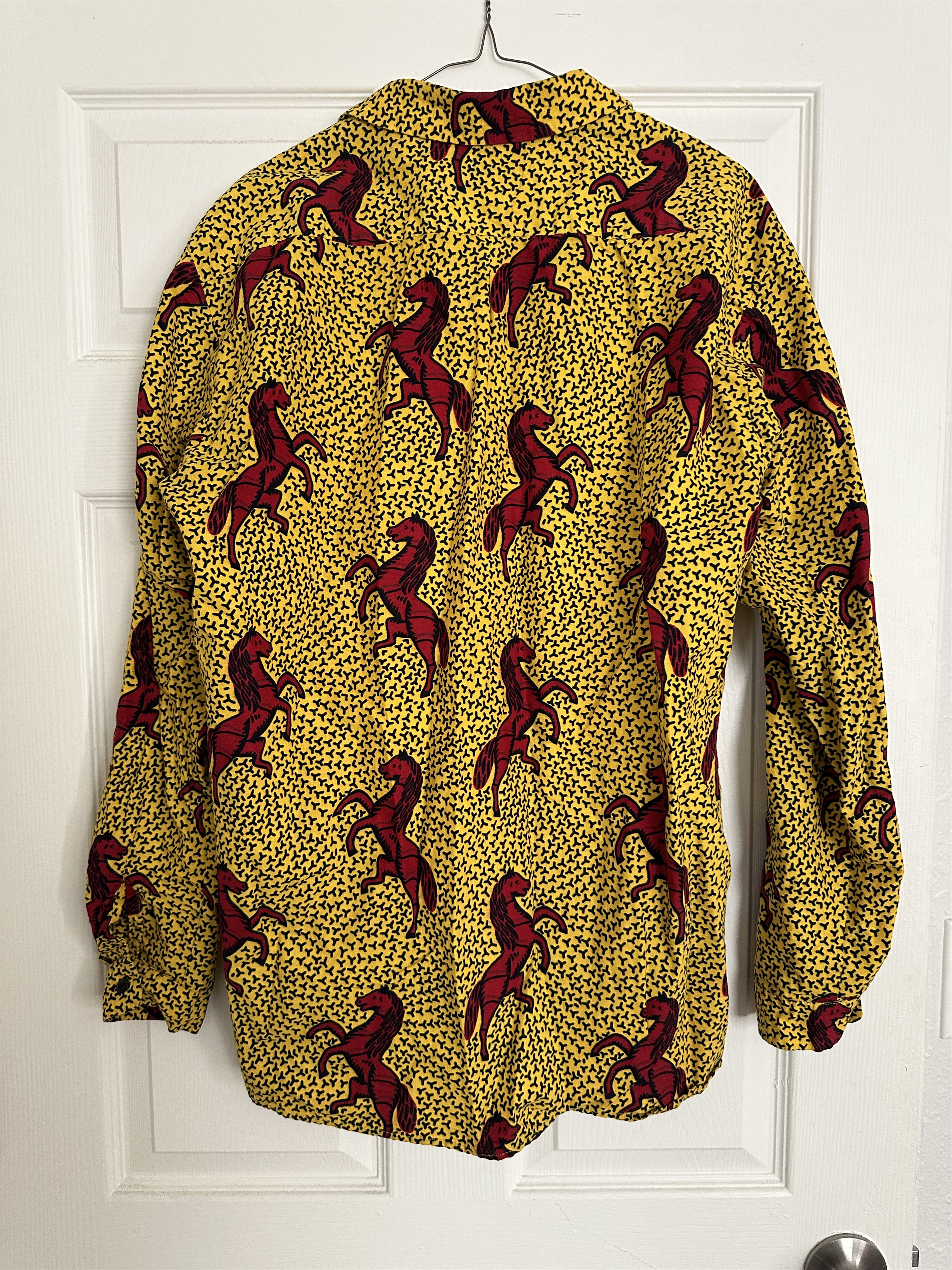 King Krule Set Adrift Red Horses button-up shirt Size US L / EU 52-54 / 3 - 2 Thumbnail