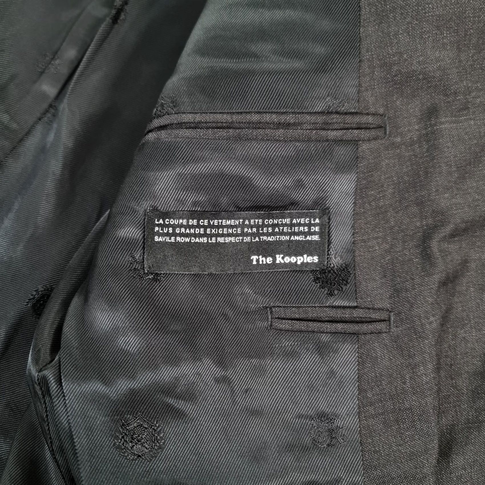 The Kooples VINTAGE? No. The Kooples Mens Suit Jacket Grey 36 R Wool Blazer Charcoal Single Breasted 46 Size 36R - 5 Thumbnail
