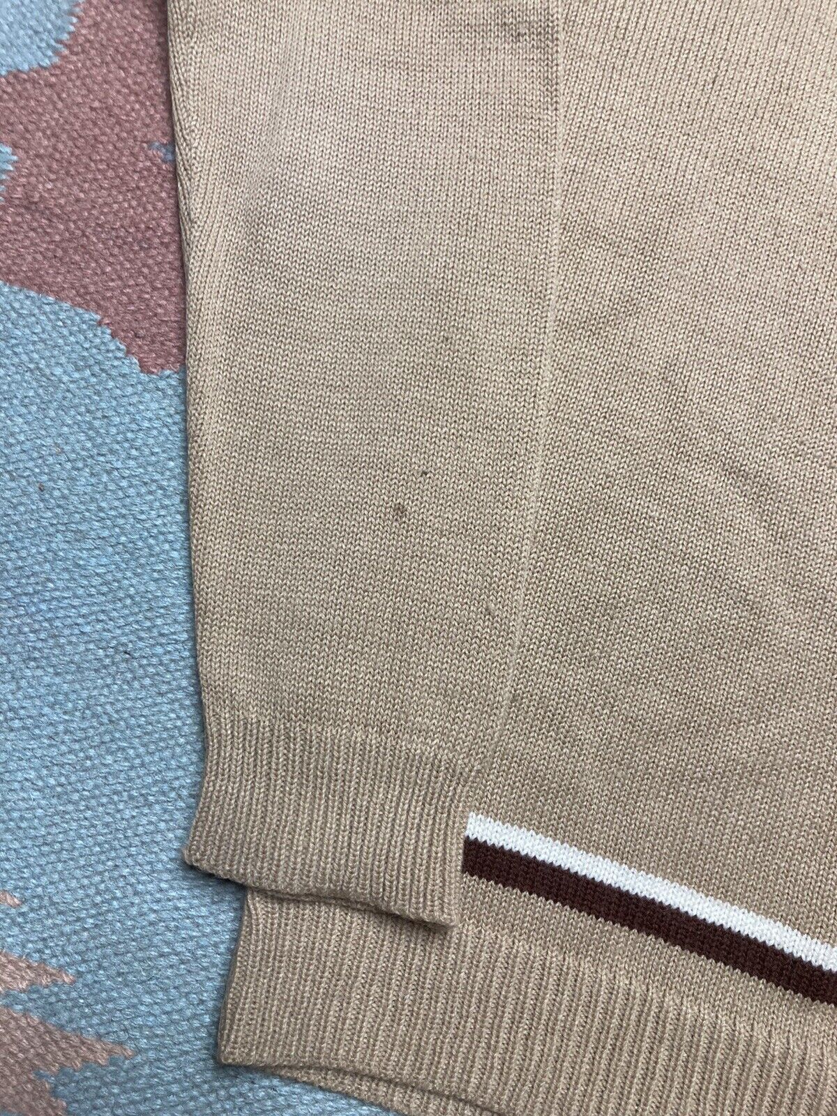 JCPenney × Vintage 70s JCPenney knit sweater striped soft boys medium baby tee Size XS / US 0-2 / IT 36-38 - 2 Thumbnail