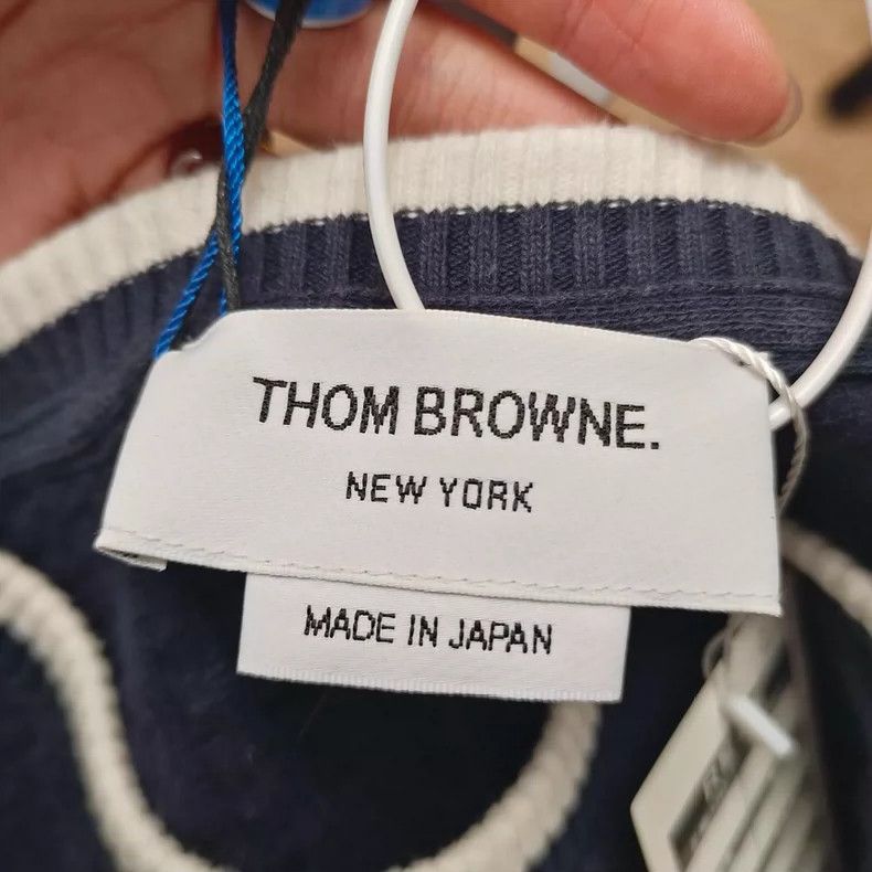 Thom Browne Thom Browne Blue and white waffle hoodie Size US L / EU 52-54 / 3 - 3 Thumbnail