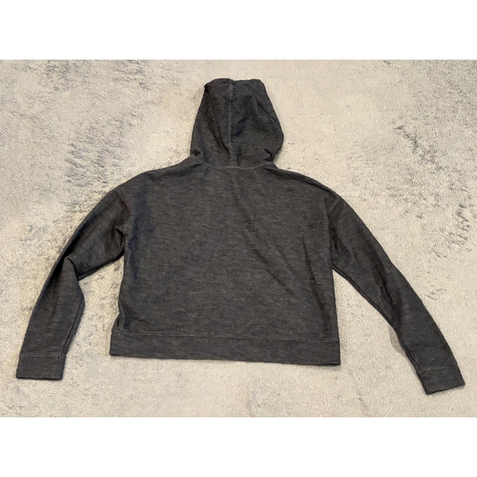 Old Navy VINTAGE Old Navy Full Zip Hooded Sweatshirt Womens XS Gray Creopped Long Sleeve Active Size XS / US 0-2 / IT 36-38 - 5 Thumbnail