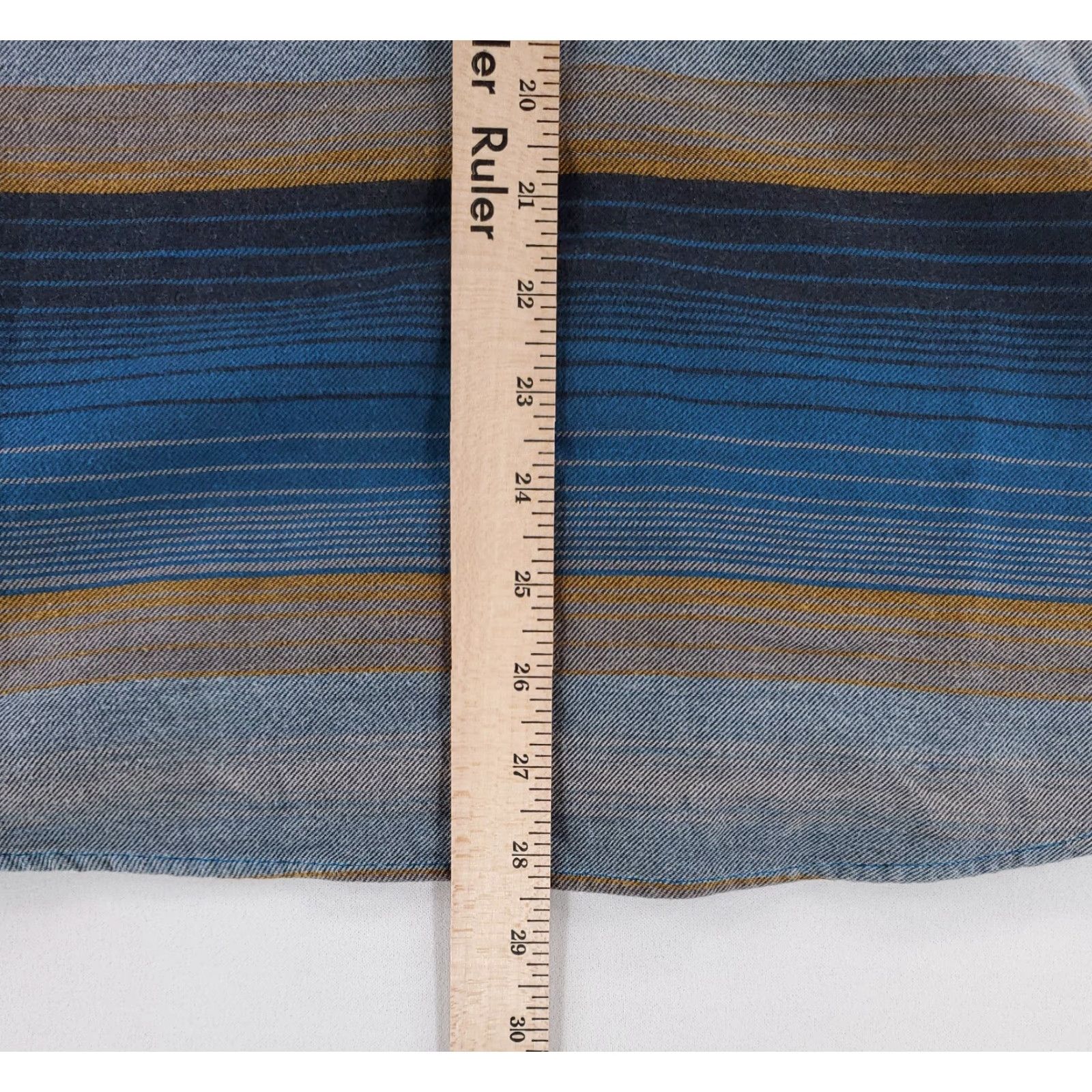Patagonia Patagonia Fjord Flannel Midweight Button-Up Shirt Striped Blue Gray Mens L Size US L / EU 52-54 / 3 - 5 Thumbnail