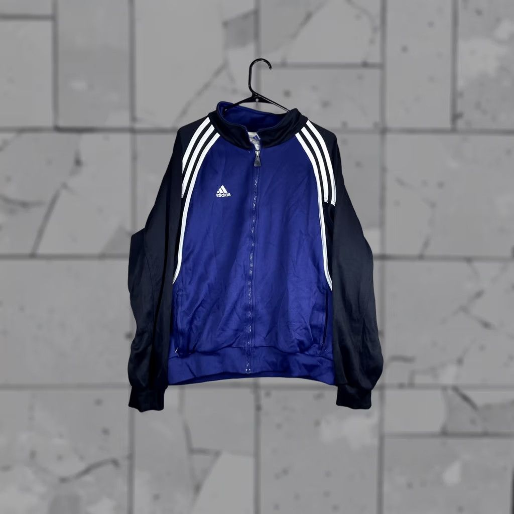 Adidas Adidas Track Jacket Mens Large Blue Black Full Zip Lightweight Athletic Size US L / EU 52-54 / 3 - 1 Thumbnail