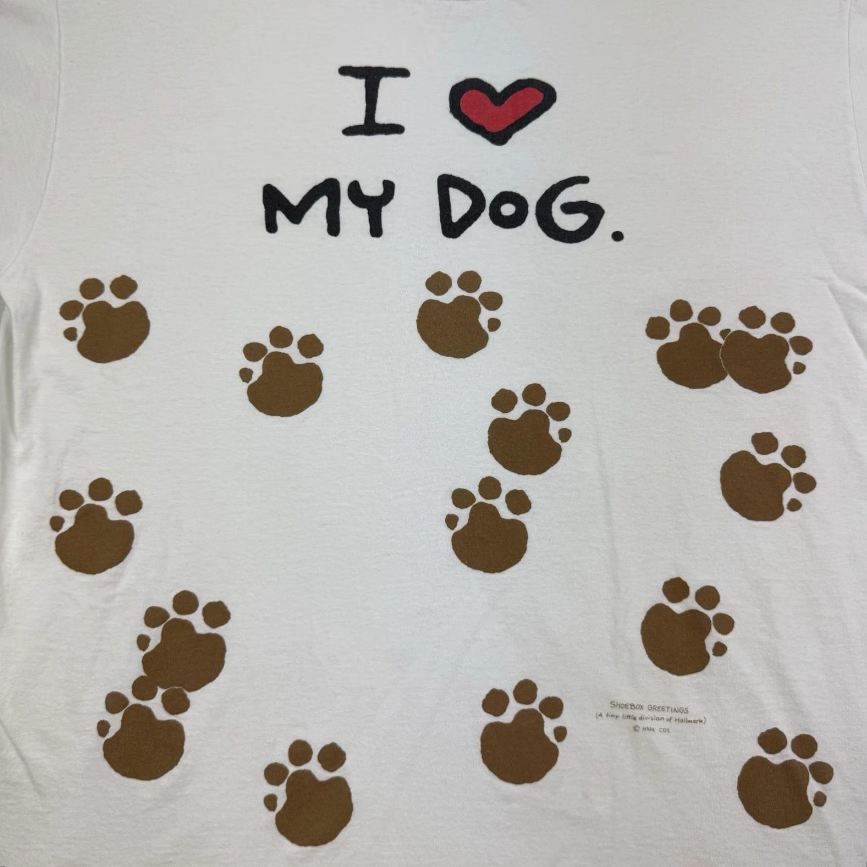 Vintage Vintage Hallmark I Heart My Dog T Shirt XL White 90s 1950s? Size US XL / EU 56 / 4 - 2 Thumbnail