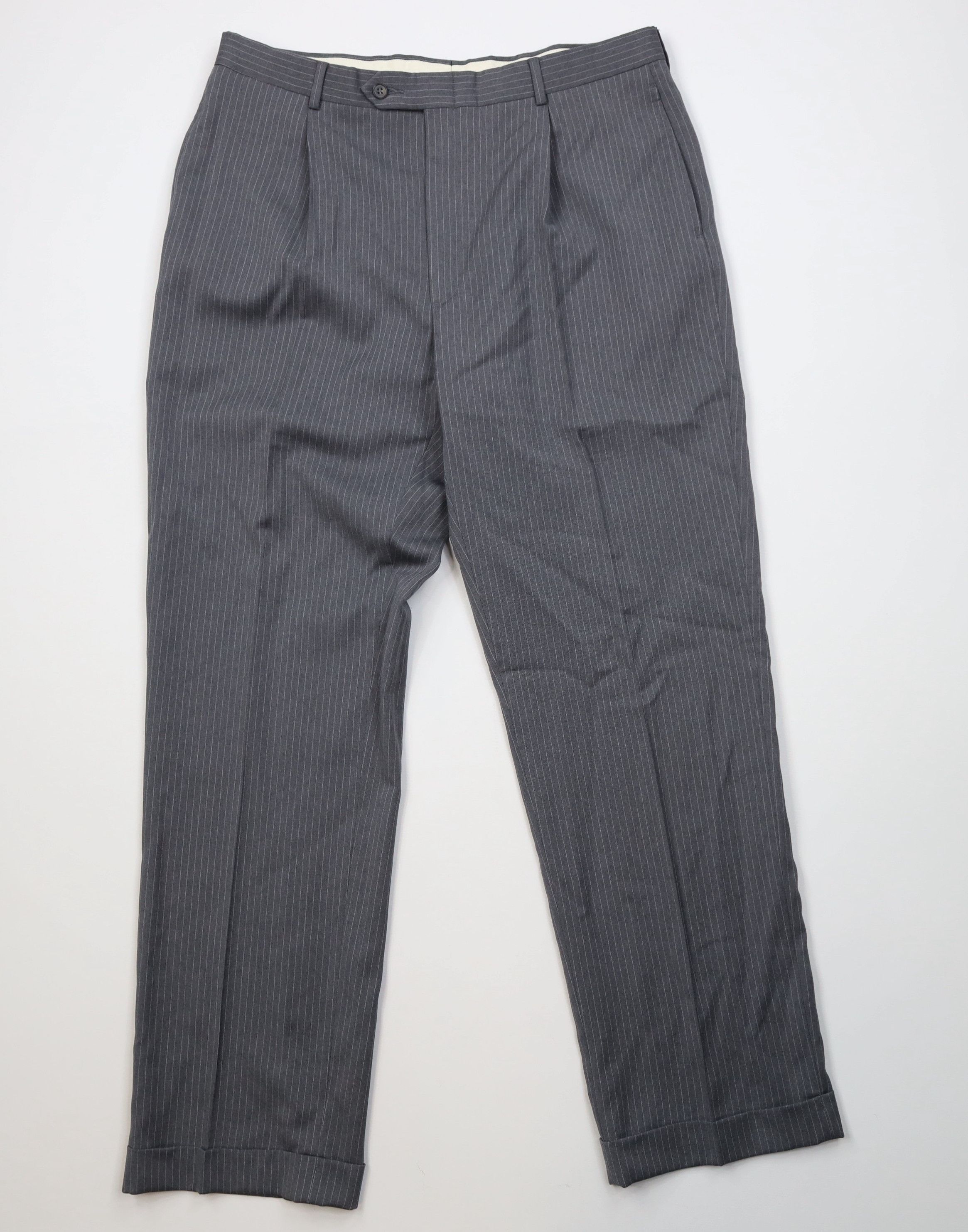 Tommy Hilfiger Vintage 90s Tommy Hilfiger Pinstriped Wide Leg Chino Pants Size US 36 / EU 52 - 1 Thumbnail