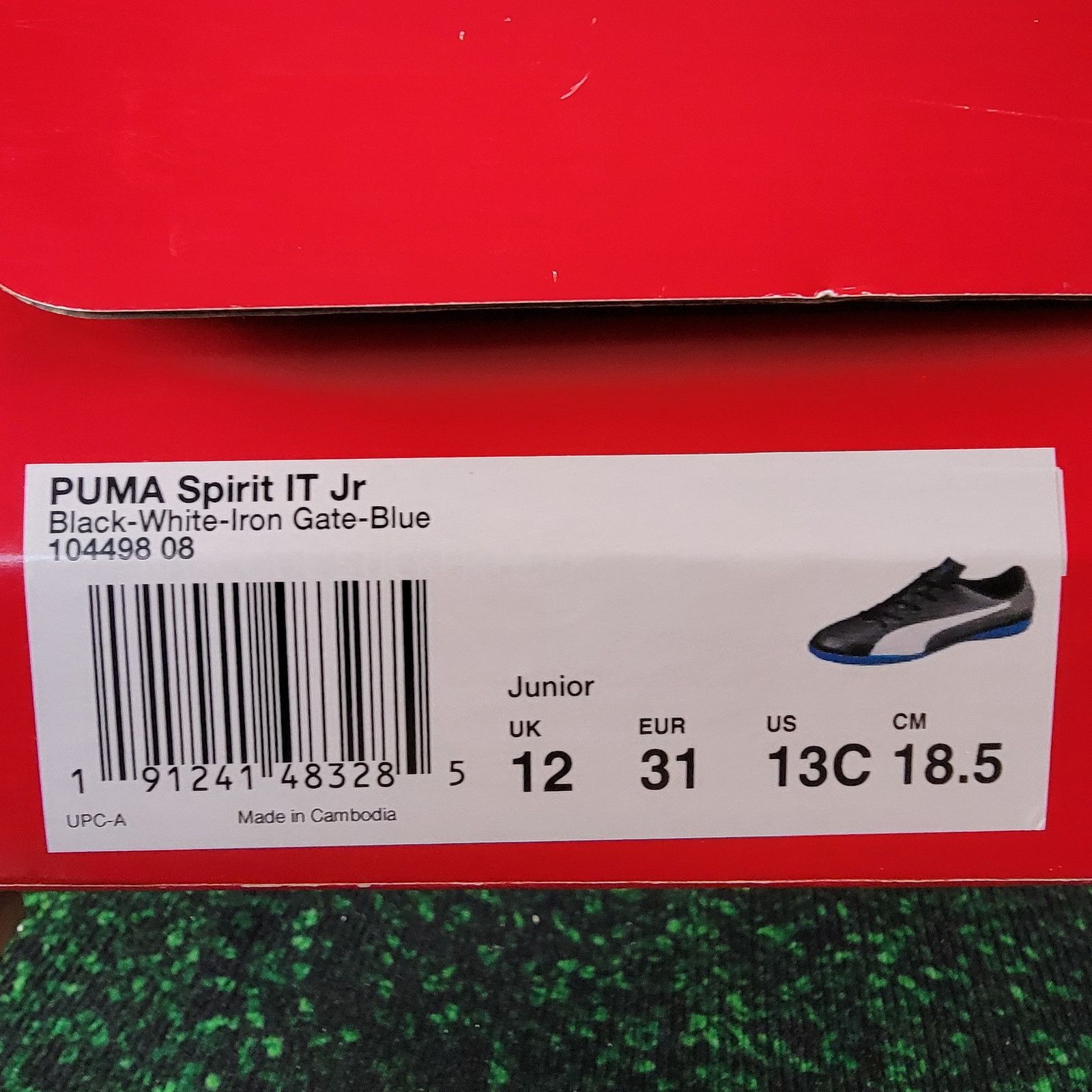 Puma Puma Spirit IT Junior Indoor Soccer Shoes Sz 13C Black/White Size US 13 / EU 46 - 7 Thumbnail