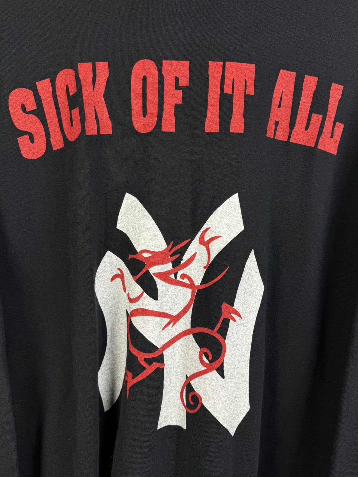 Band Tees 90s Sick Of It All NYHC The Pain Strikes 92 ERD Long Sleeve Size US XL / EU 56 / 4 - 2 Thumbnail