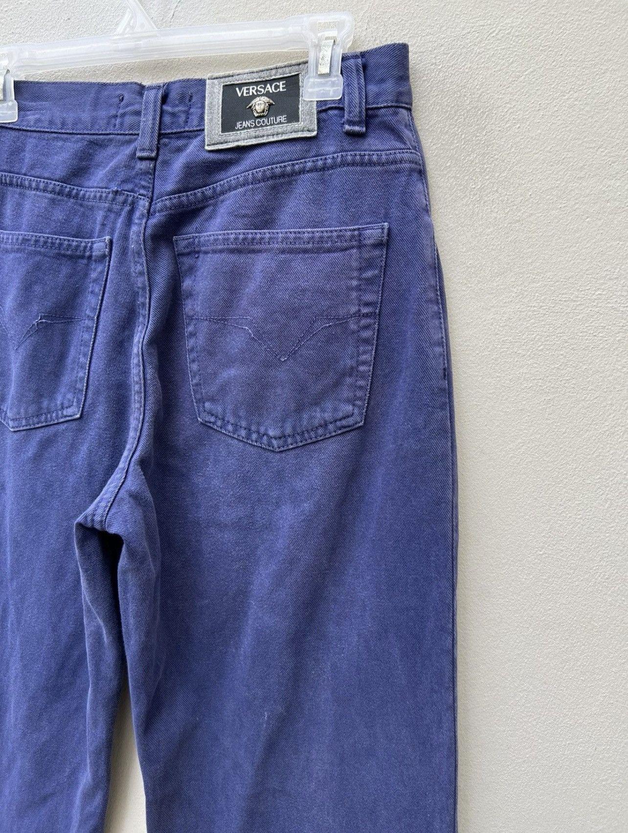 Versace Jeans Couture Vintage Versace Jeans Couture sun Faded Indigo Denim Baggy Size US 29 - 17 Thumbnail