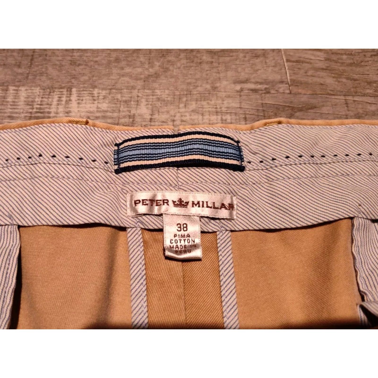 Peter Millar Vintage Peter Millar Men's Golf Pants 38x30 Chino Business Casual Khaki Cotton Straight Leg Size US 38 / EU 54 - 5 Thumbnail