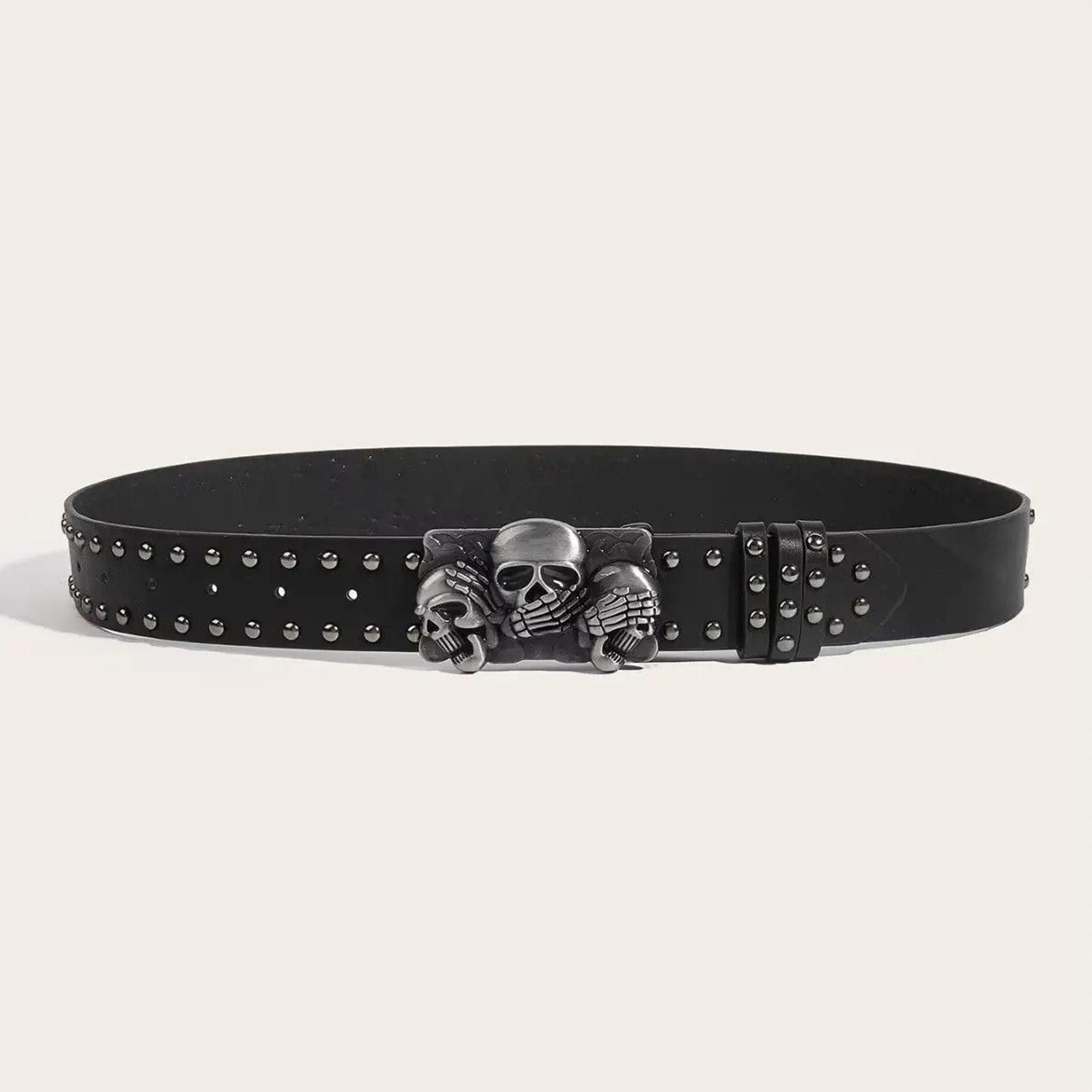 Japanese Brand Skull Rivet Belts Size ONE SIZE - 2 Thumbnail