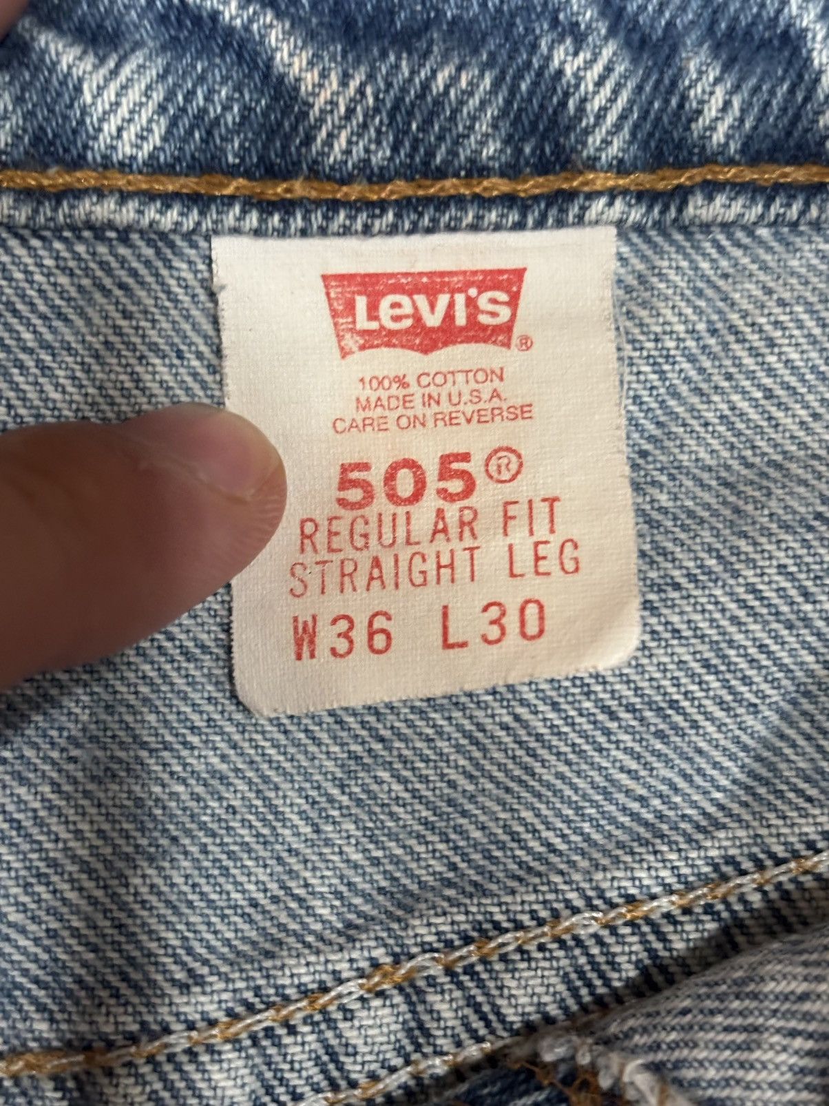 Levi's Vintage Clothing Orange Tab Levi’s 505 vintage denim Size US 36 / EU 52 - 4 Thumbnail