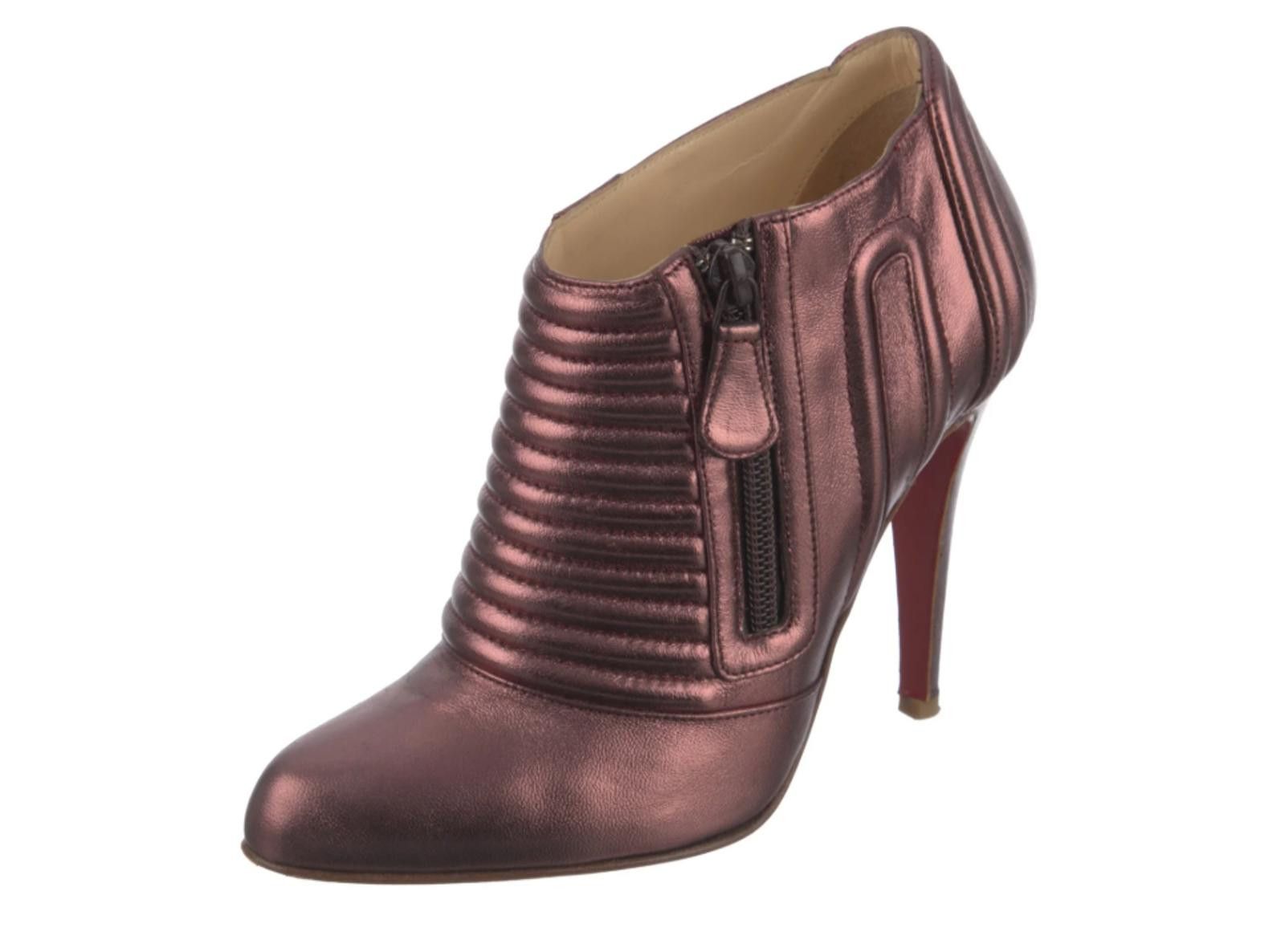 Christian Louboutin Christian Louboutin Sigourney Metallic Booties, US5, IT36 Size US 5 / IT 35 - 2 Thumbnail