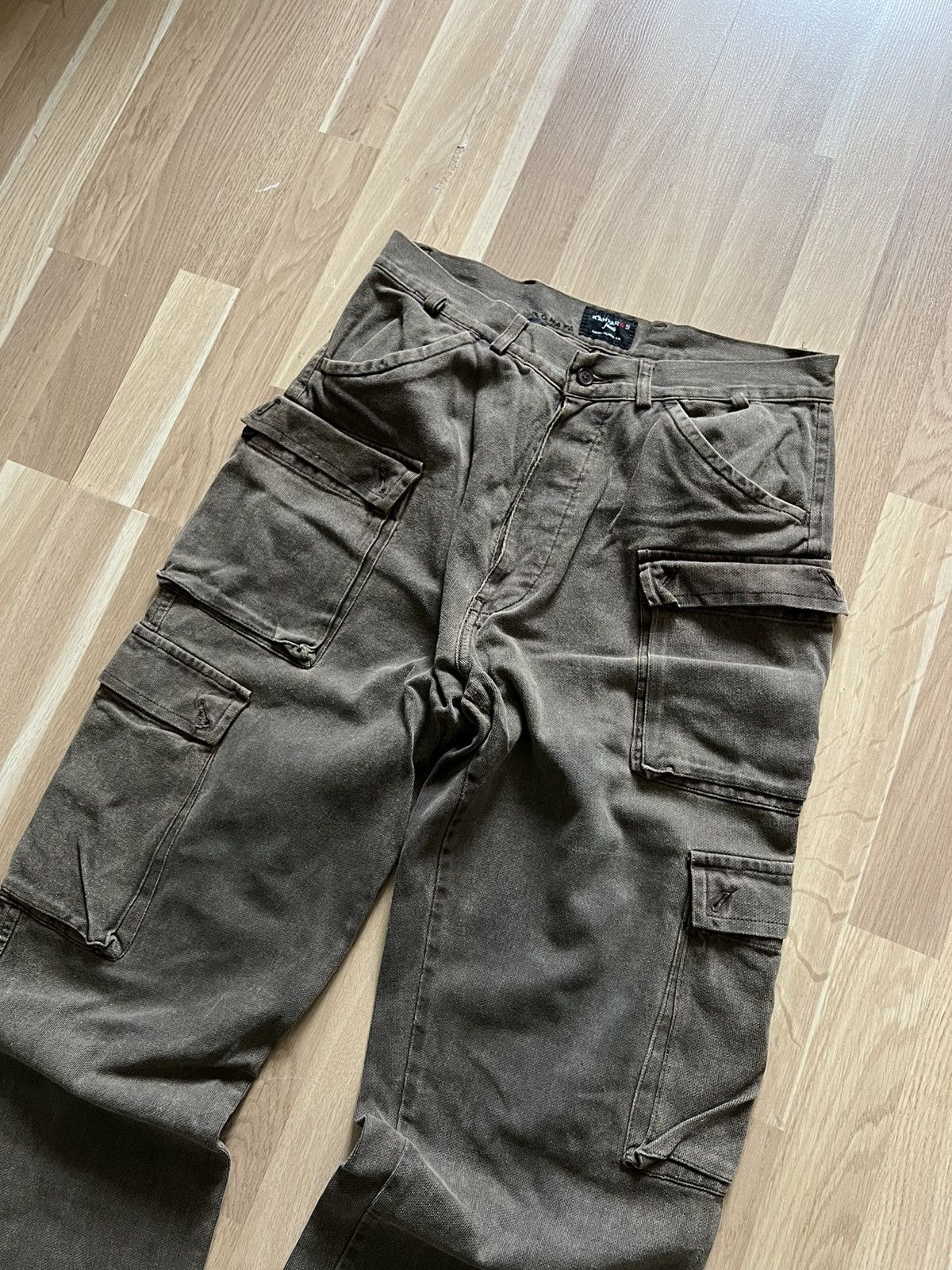 If Six Was Nine × Le Grande Bleu (L.G.B.) Vintage junya watatanab style cargo military pants brown 90s Size US 34 / EU 50 - 4 Thumbnail