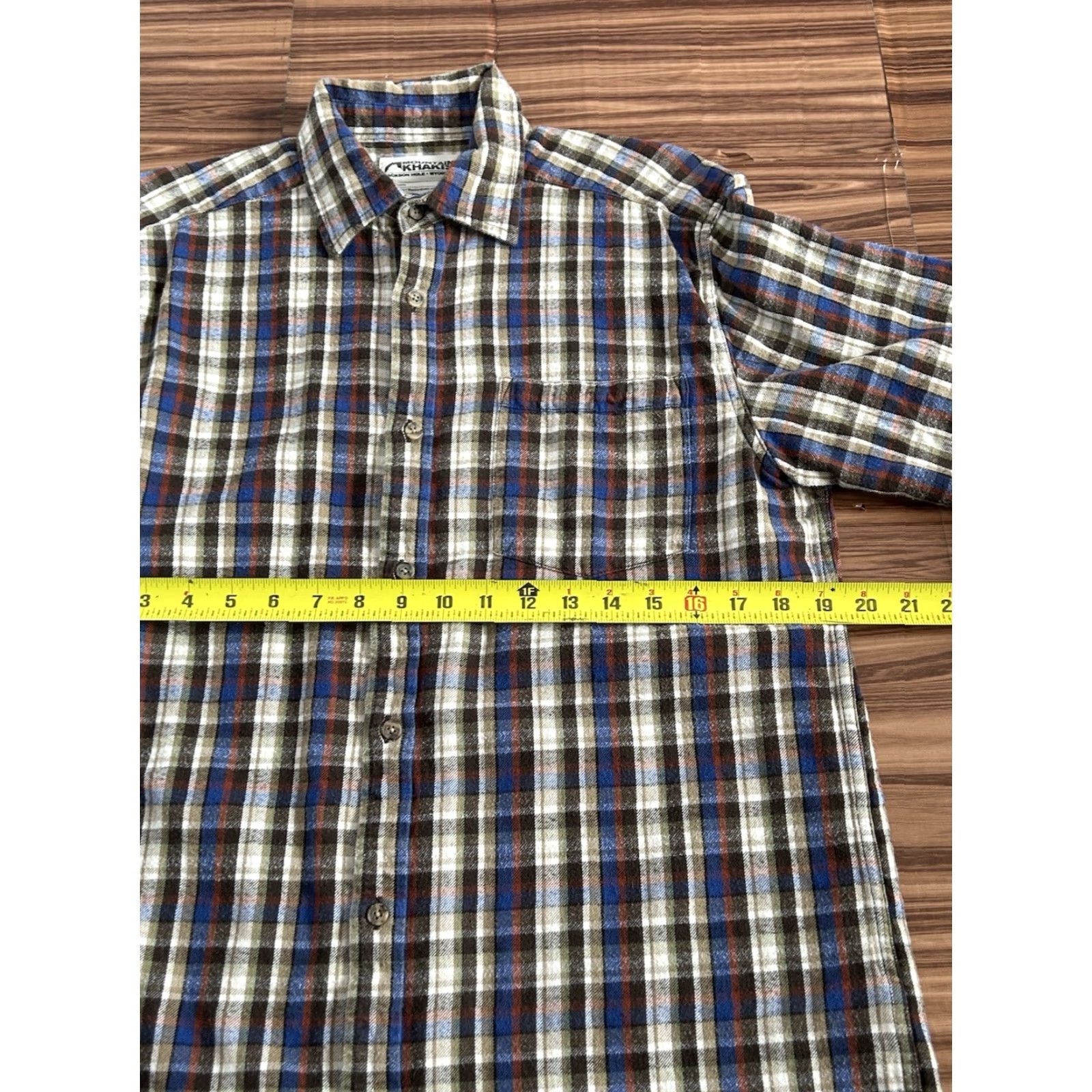 Mountain Khakis Mountain Khakis Shirt Mens Medium Brown Plaid Flannel Jackson Hole Button-Up Long Sleeve Collared Casual Western Workwear Size US M / EU 48-50 / 2 - 4 Thumbnail