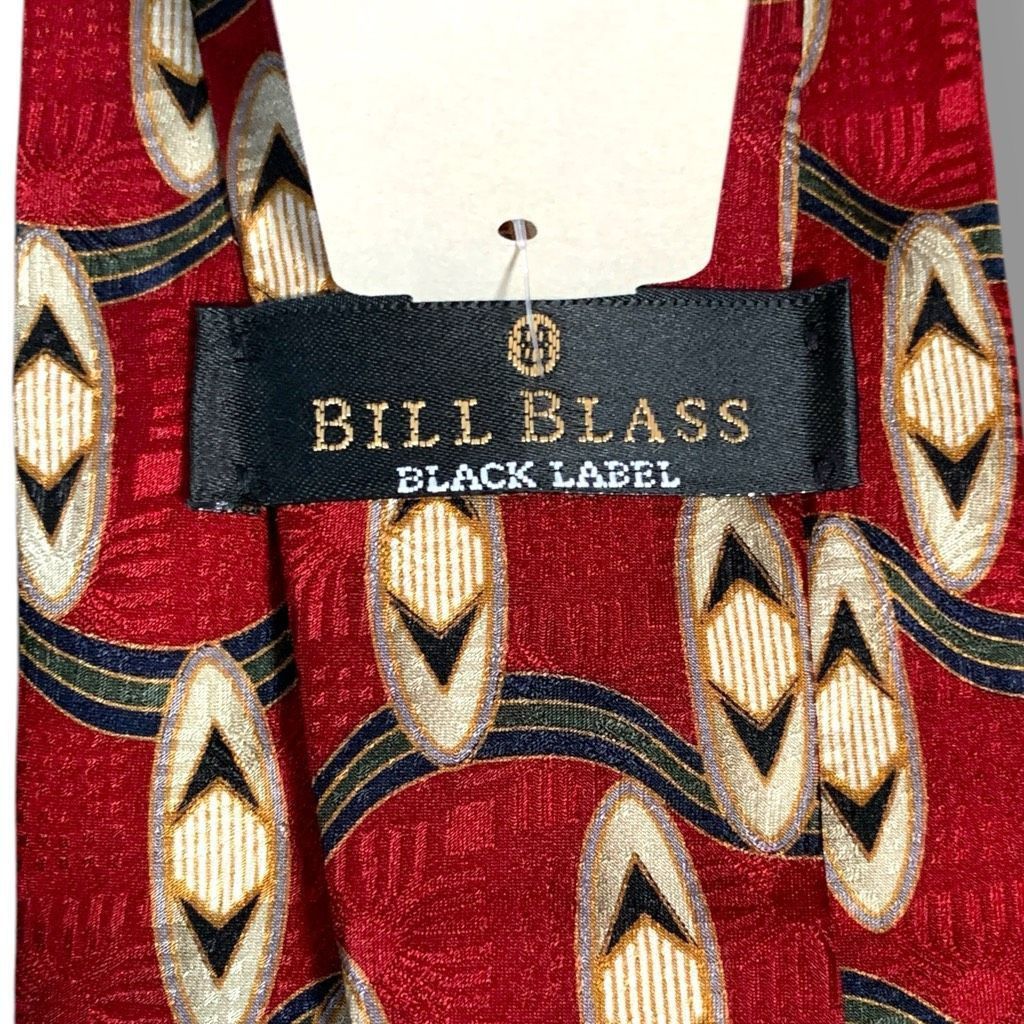 Bill Blass Vintage Bill Blass Black Label Silk Tie Red Geometric Print Size ONE SIZE - 5 Thumbnail