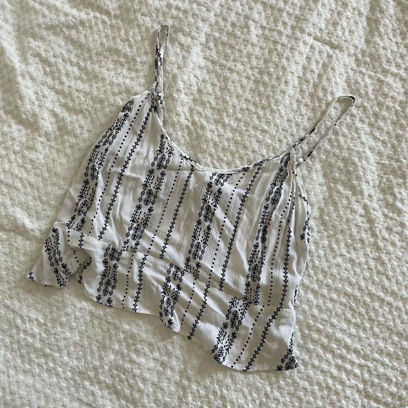 Designer Papaya white and blue striped tank top Size S / US 4 / IT 40 - 4 Thumbnail