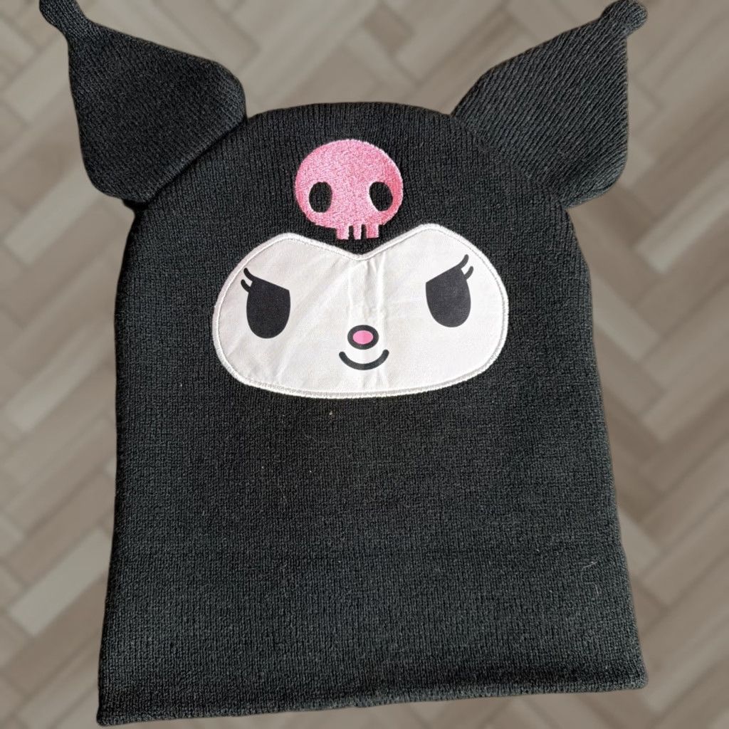Vintage VINTAGE Sanrio Kuromi Beanie Black One Size Women Acrylic Cartoon Hello Kitty 2024 Fall Winter Size ONE SIZE - 1 Thumbnail