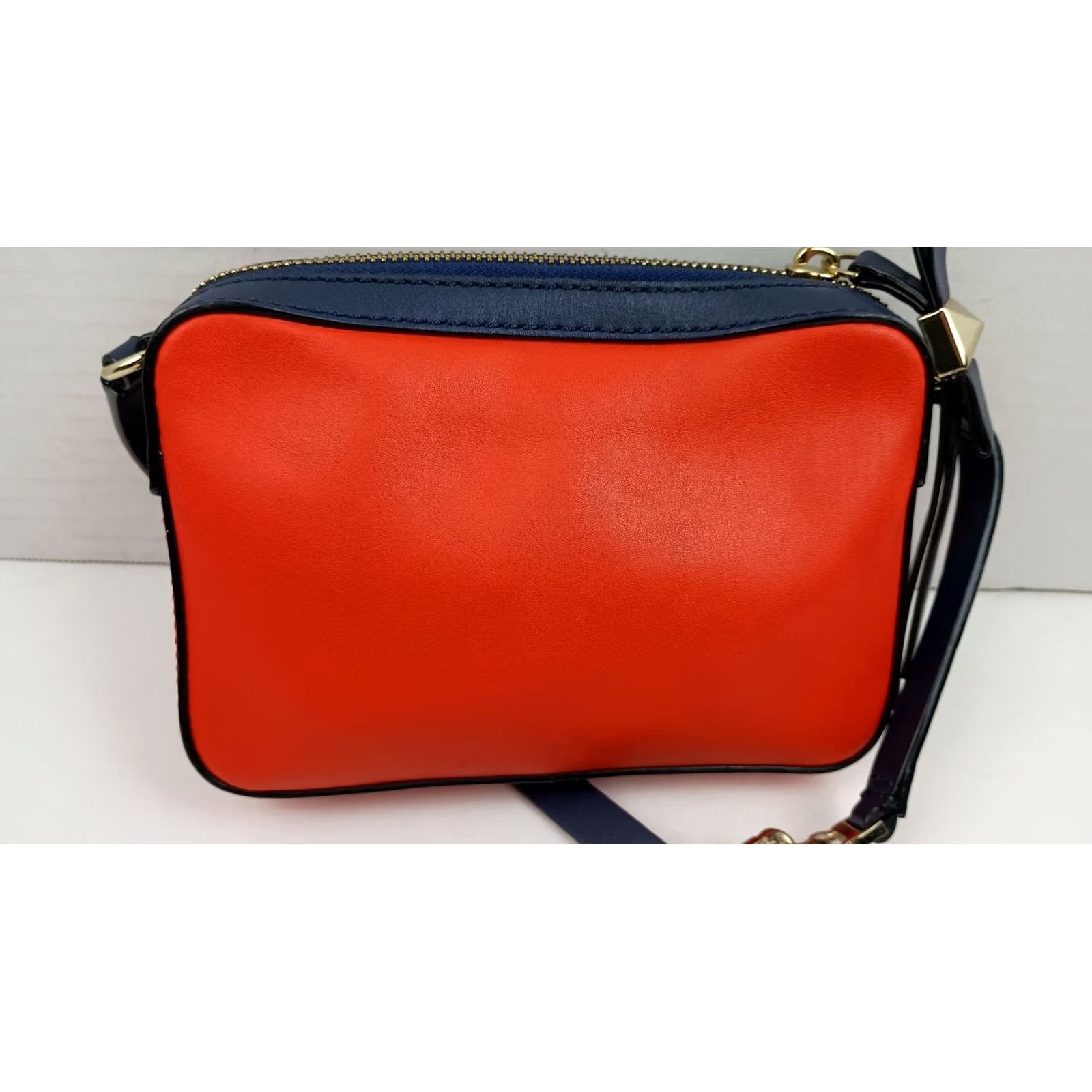 Vintage Kate Spade New York Crossbody Red Blue Leather Purse Size ONE SIZE - 3 Thumbnail