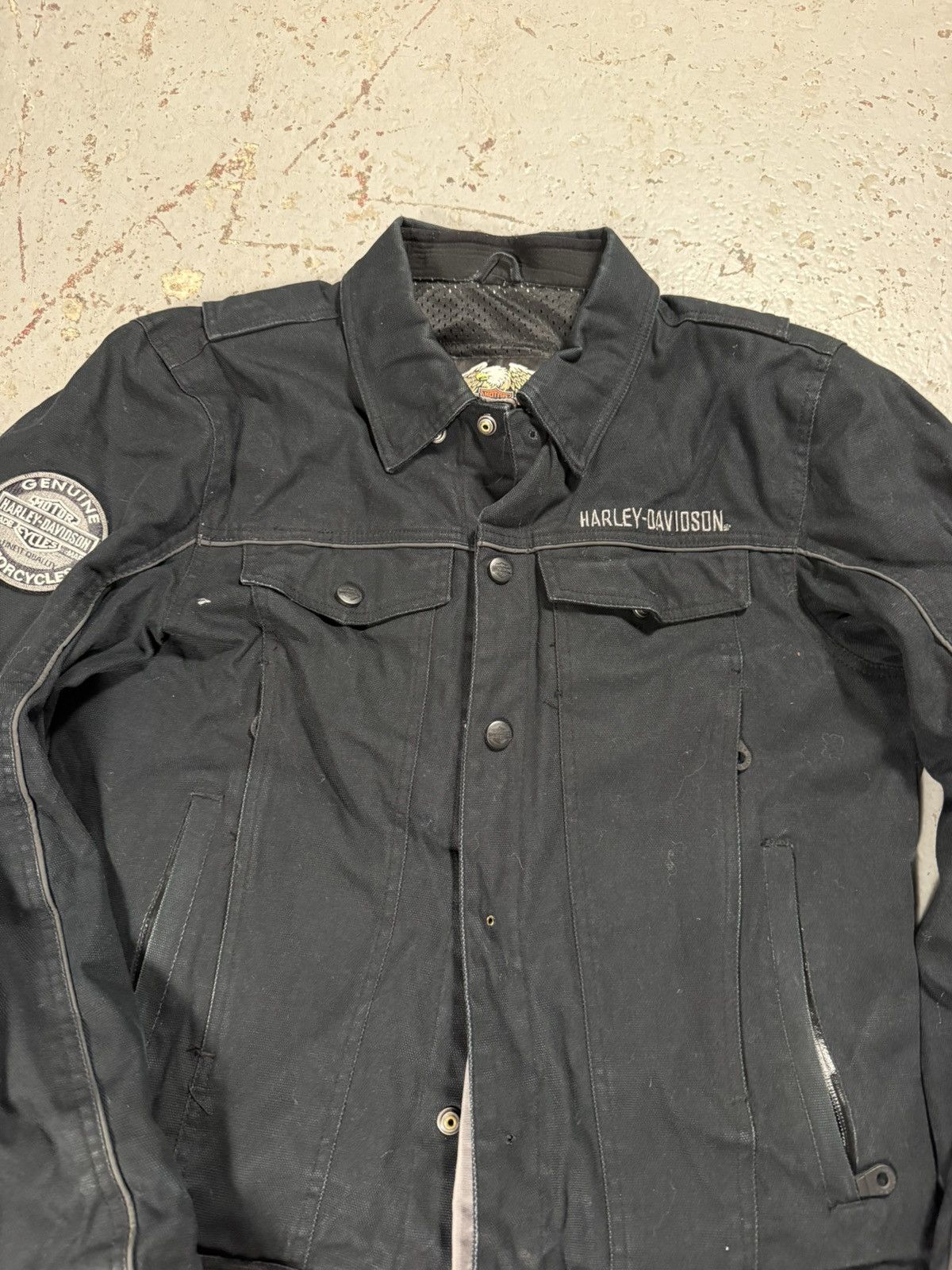 Harley Davidson Vintage Harley Davidson Distressed Biker Jacket Size US M / EU 48-50 / 2 - 8 Thumbnail