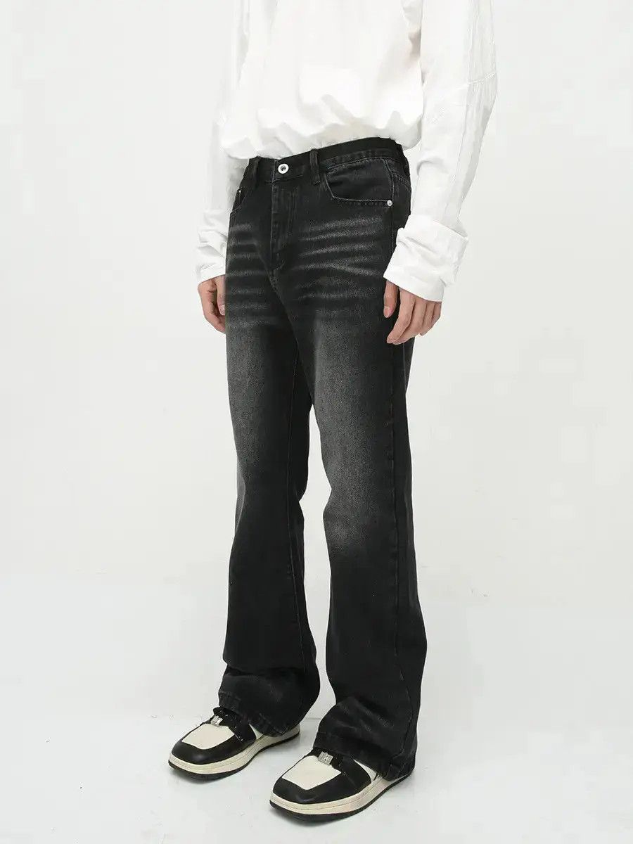 Japanese Brand Retro loose straight leg micro flared jeans Size US 32 / EU 48 - 1 Thumbnail