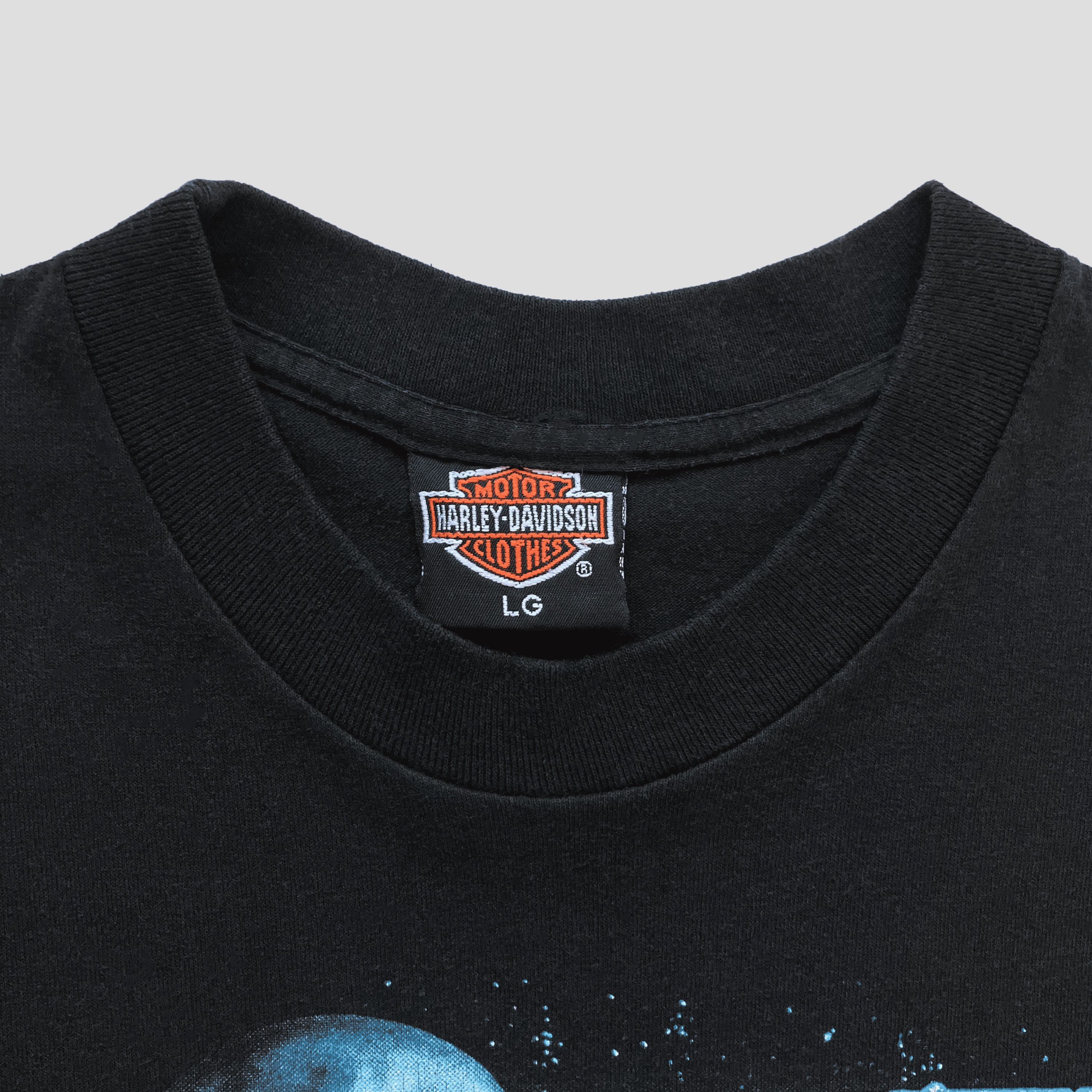 Harley Davidson Vintage 1991 HD Legends Live Where Legend Roam T - Shirt Size US L / EU 52-54 / 3 - 4 Thumbnail