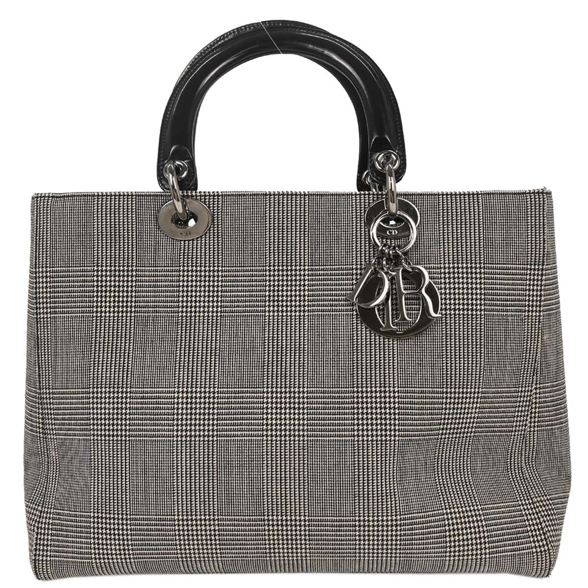 Dior Christian Dior Vintage Lady Dior Houndstooth Canvas Size ONE SIZE - 1 Thumbnail