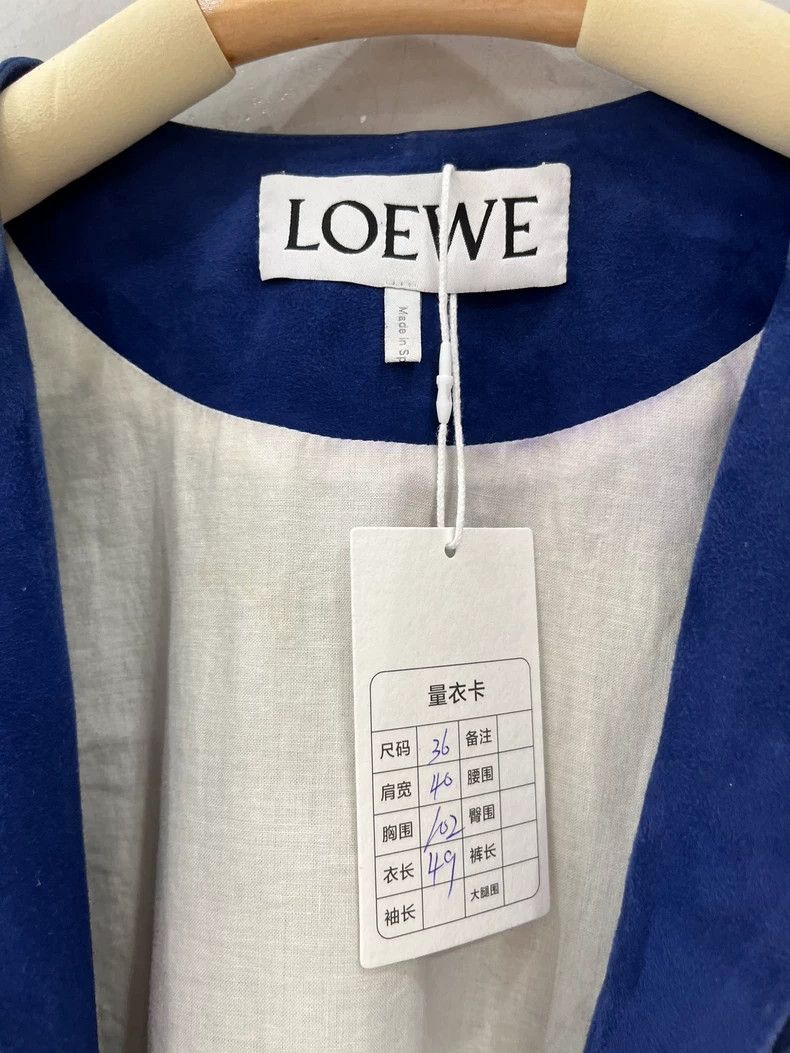 Loewe LOEWE Dark blue leather coat Size XXS / US 00 / IT 34 - 3 Thumbnail