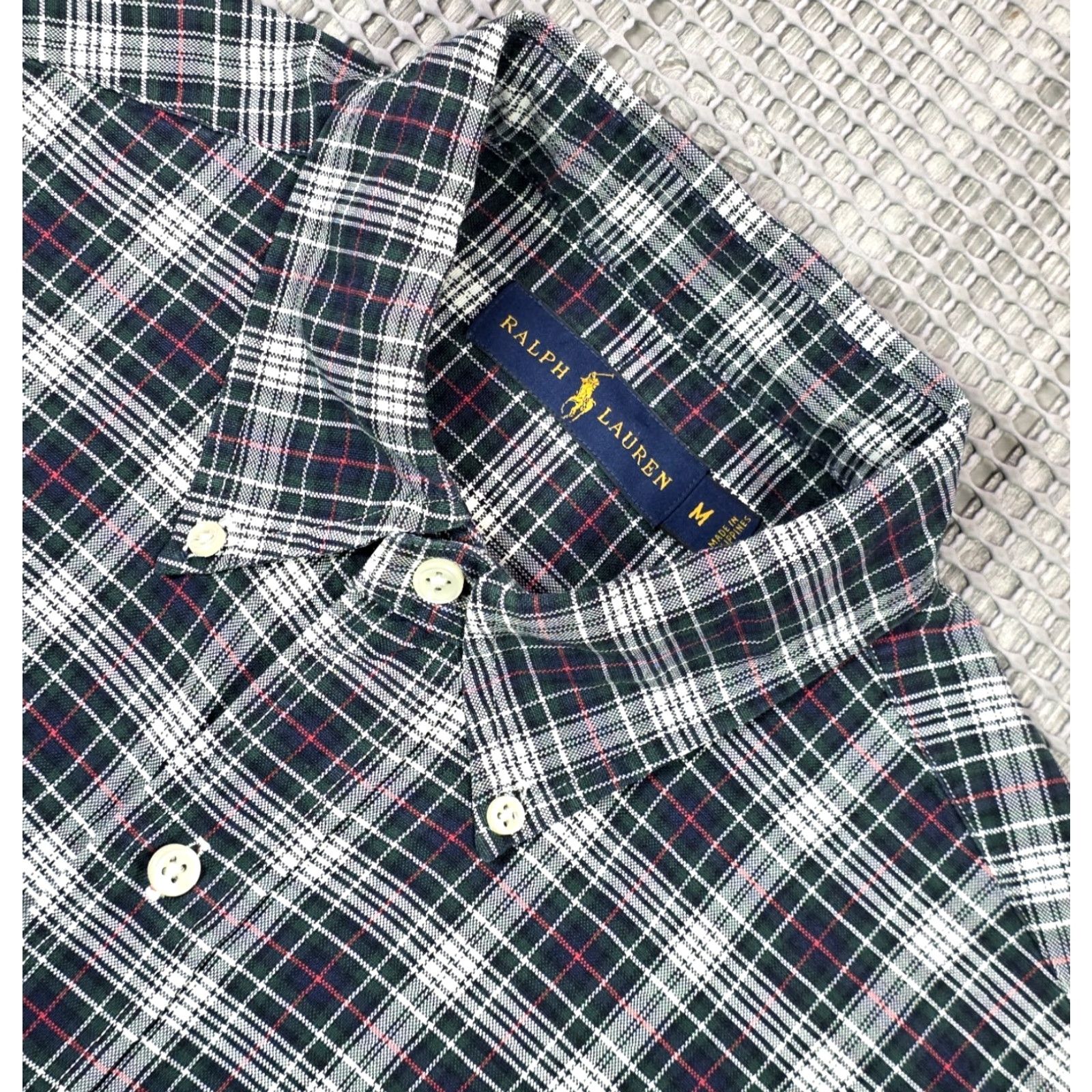 Polo Ralph Lauren Polo Ralph Lauren Button-Up Shirt M Multicolor Plaid Long Sleeve Oxfor d Oxford Iconic OCBD Size US M / EU 48-50 / 2 - 5 Thumbnail