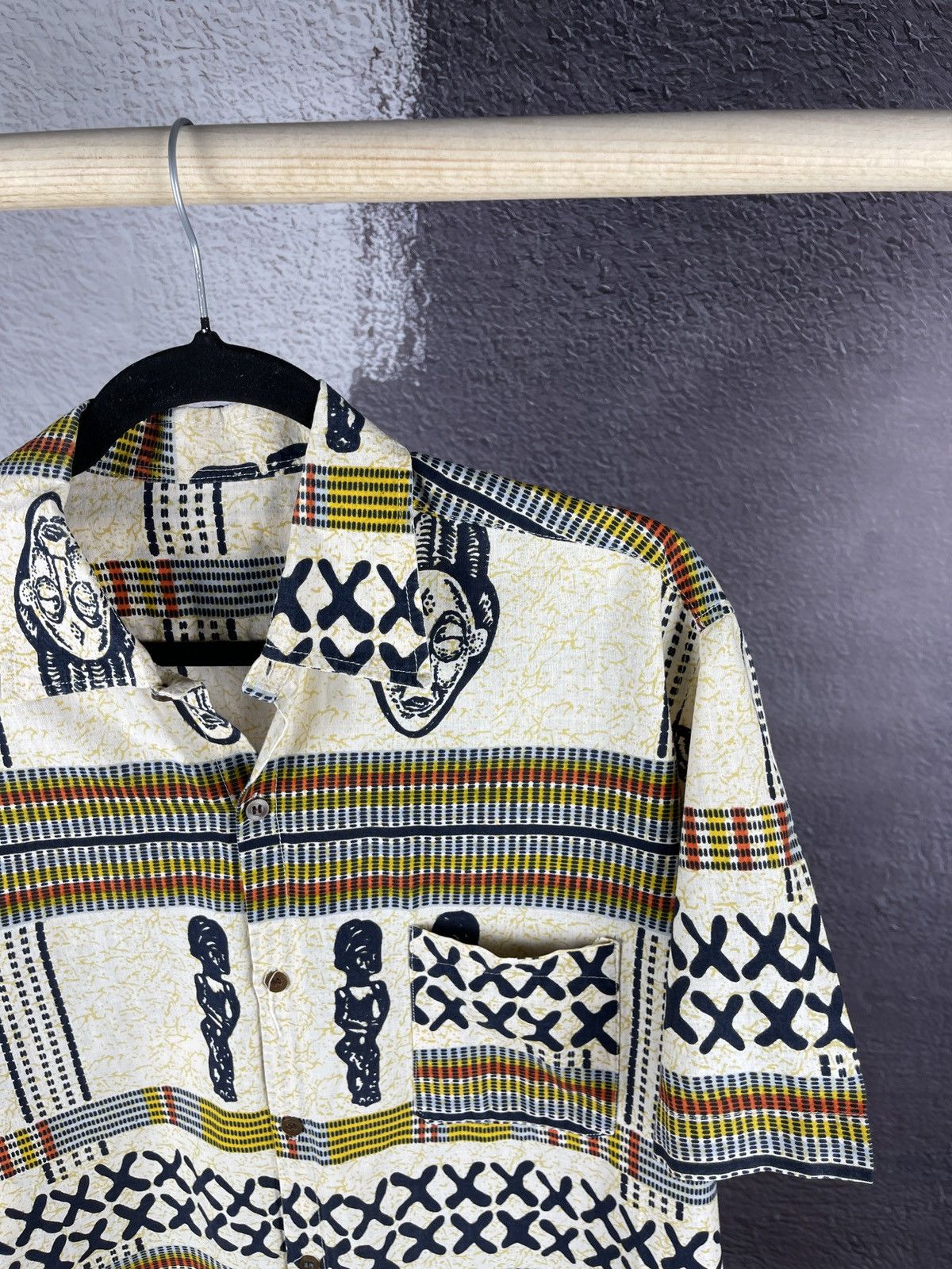 Vintage Vintage Egyptian Pharaoh pattern ss shirt Hawaiian Size US L / EU 52-54 / 3 - 4 Thumbnail