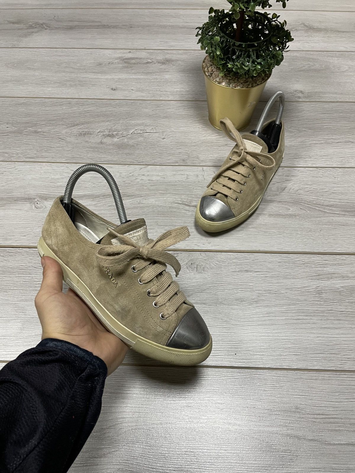 Prada Prada leather sneakers Size US 6.5 / IT 36.5 - 1 Thumbnail