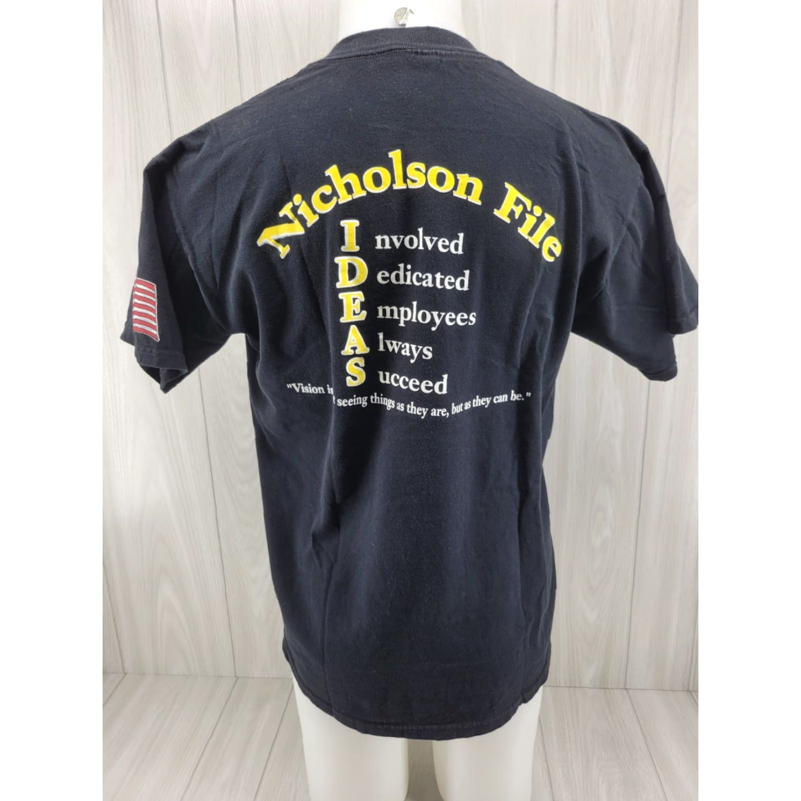 Jerzees Nicholson File Black Shirt Men's L T-Shirt Short Sleeve Cotton Graphic Print #2 Size US L / EU 52-54 / 3 - 2 Thumbnail
