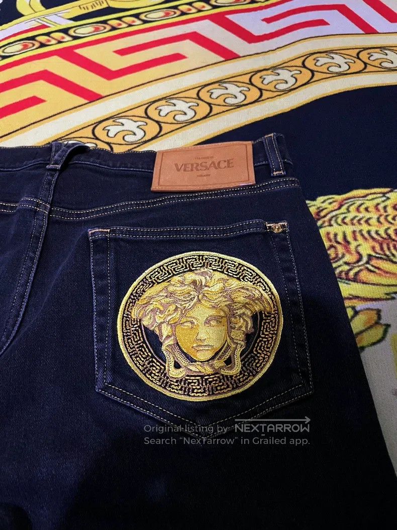 Versace Versace Medusa craft embroidered jeans Size US 35 - 6 Thumbnail